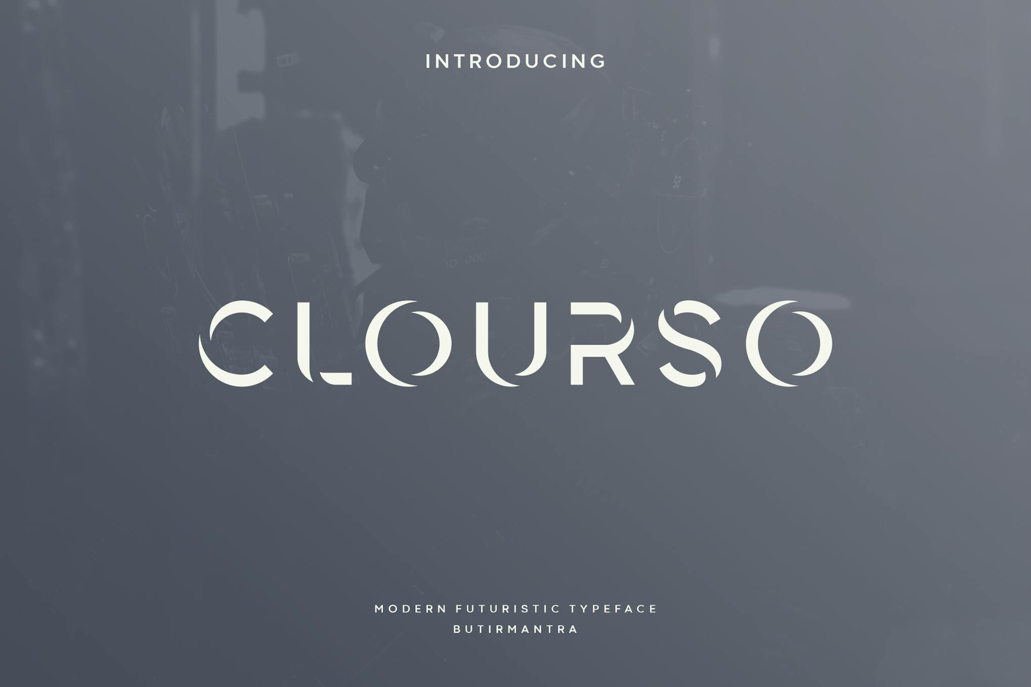 Imagen de portada de Clourso - Futuristic Font (fuente)