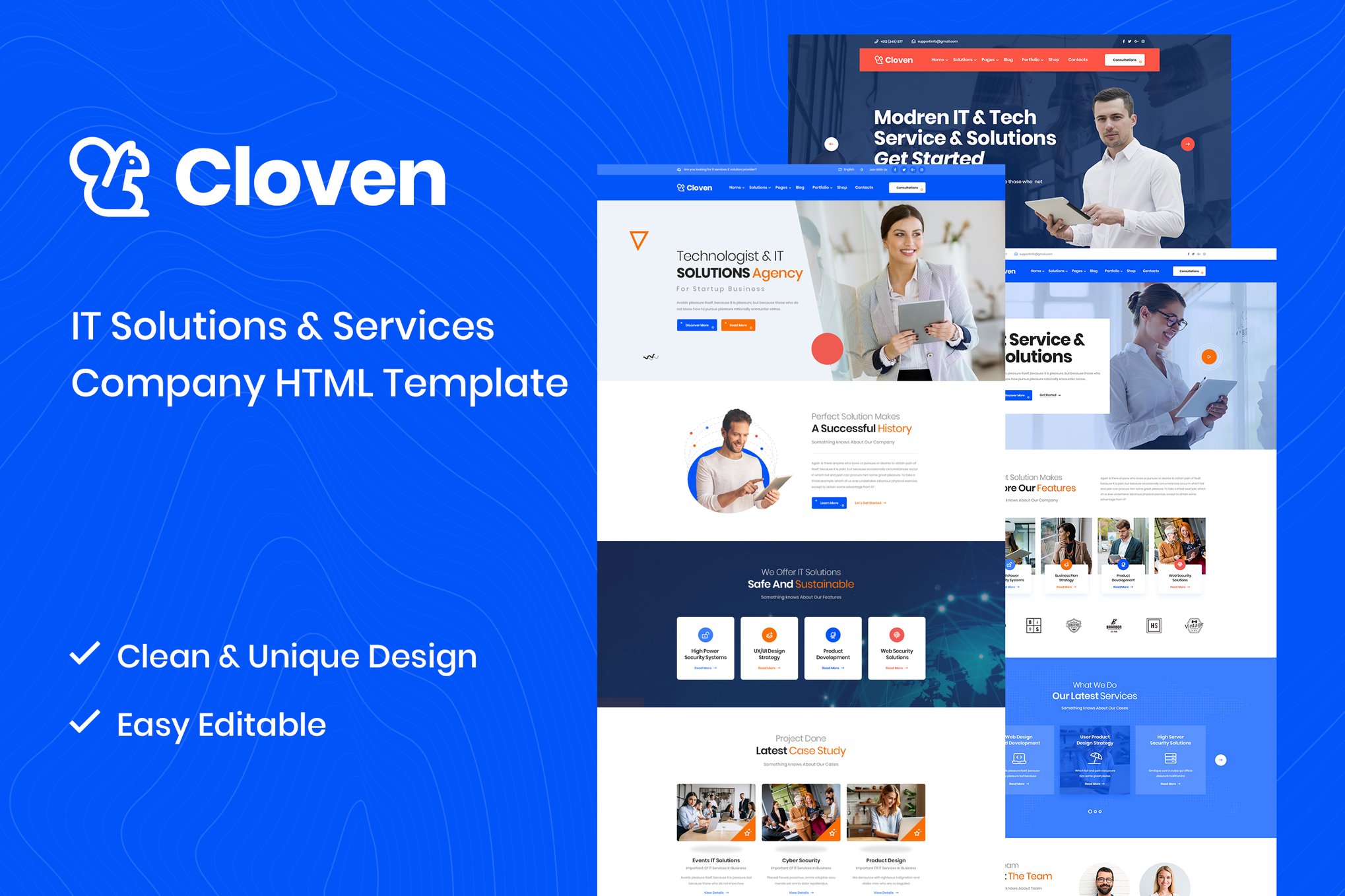 Imagen de portada de Cloven - IT Solutions And Services HTML5 Template (plantilla web)