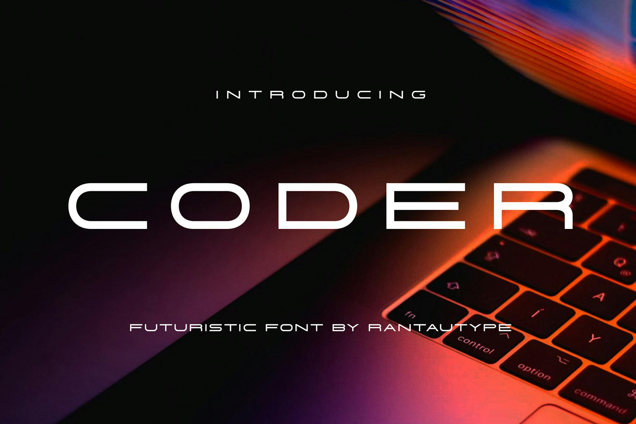 Imagen de portada de Coder Futuristic Font (fuente)