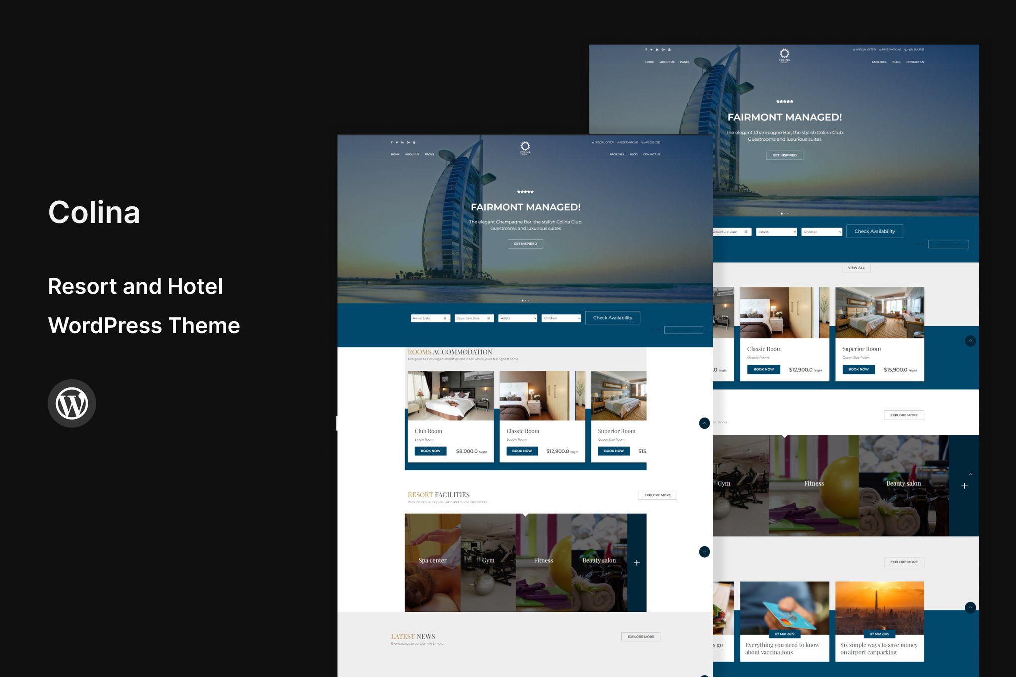 Imagen de portada de Colina - Resort and Hotel WordPress Theme (tema)