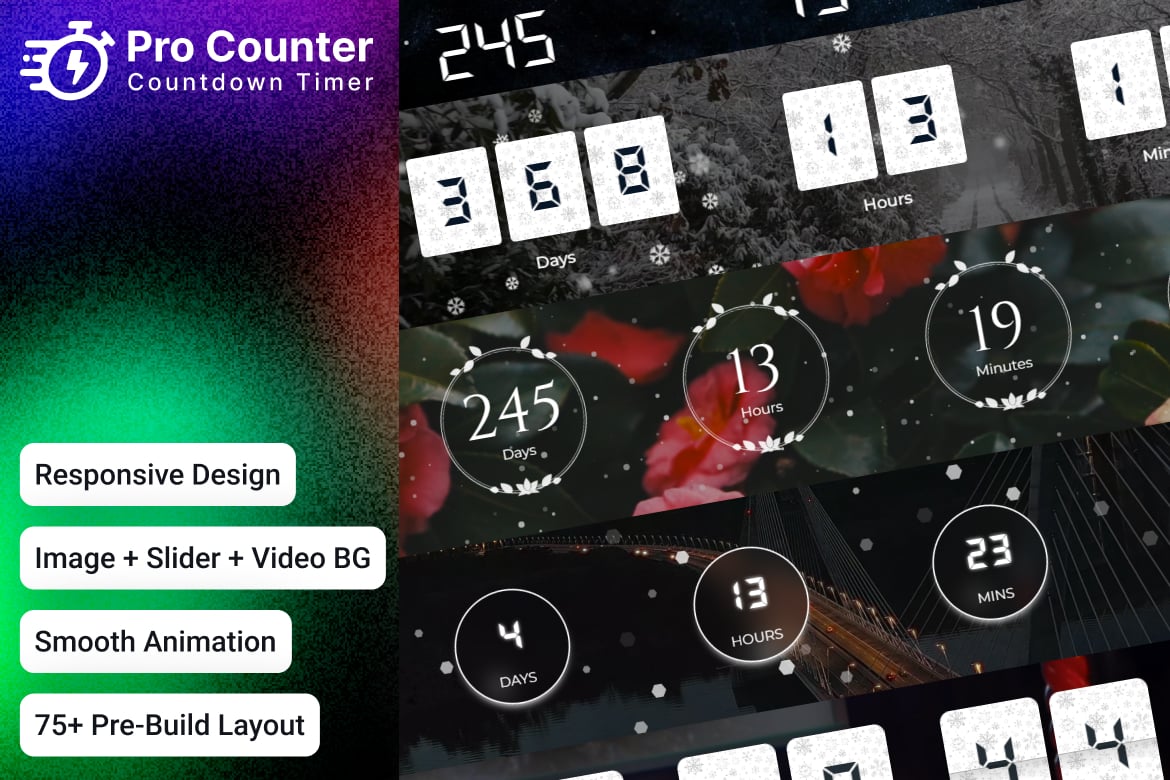 Imagen de portada de Coming Soon Countdown Timer Template - ProCounter (plantilla web)