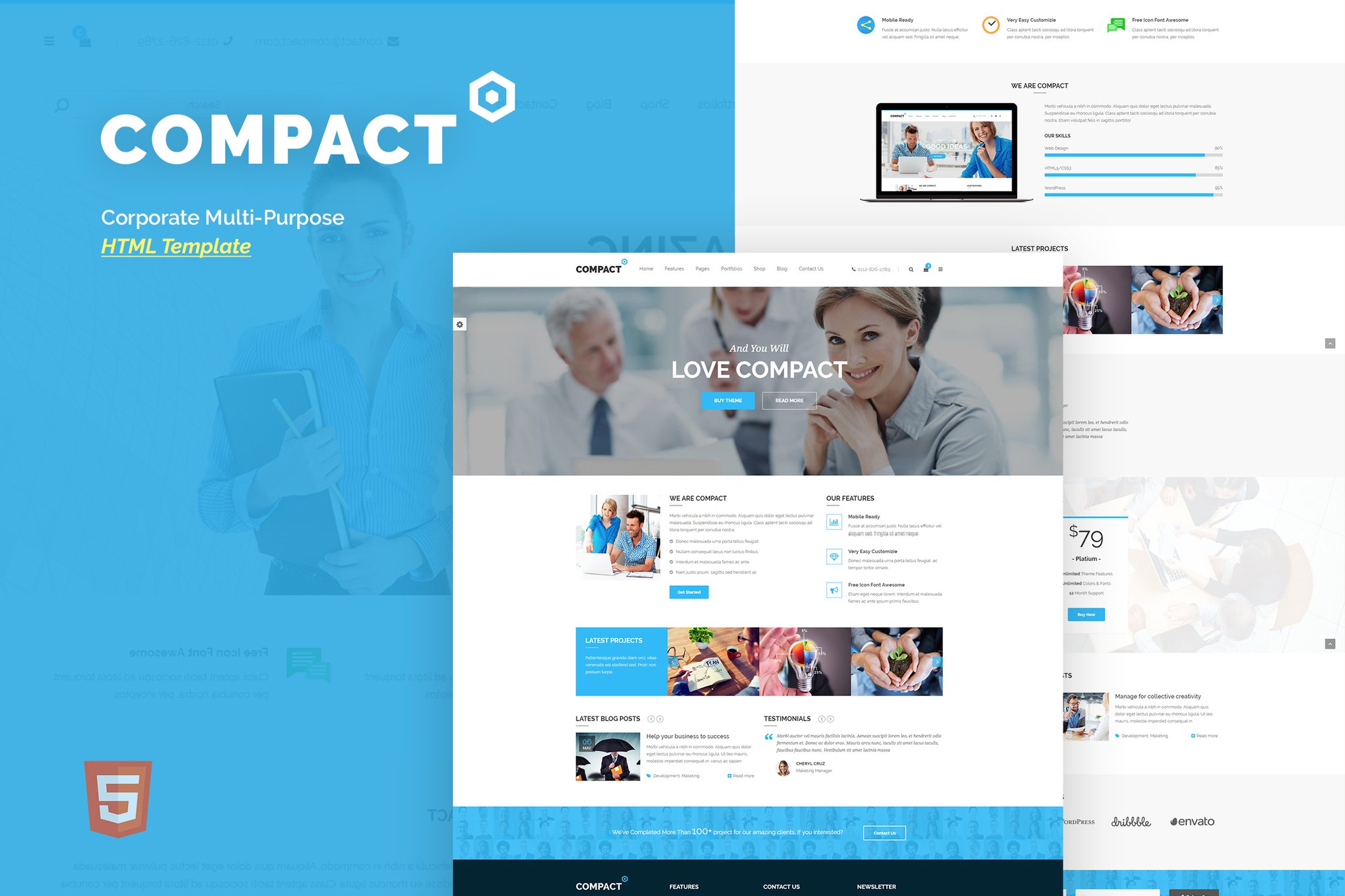 Imagen de portada de Compact - Corporate Multi-Purpose HTML Template (plantilla web)