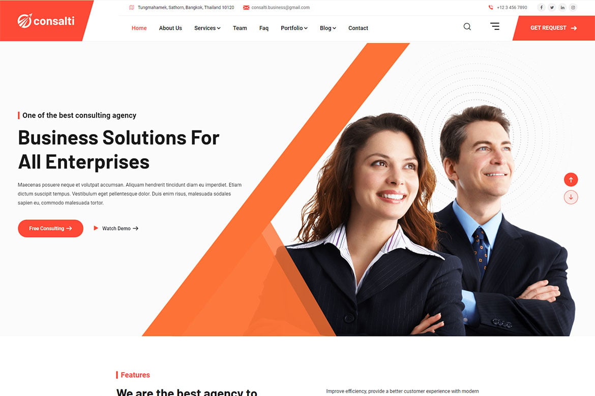 Imagen de portada de Consalti - Consultancy & Business HTML Template (plantilla web)