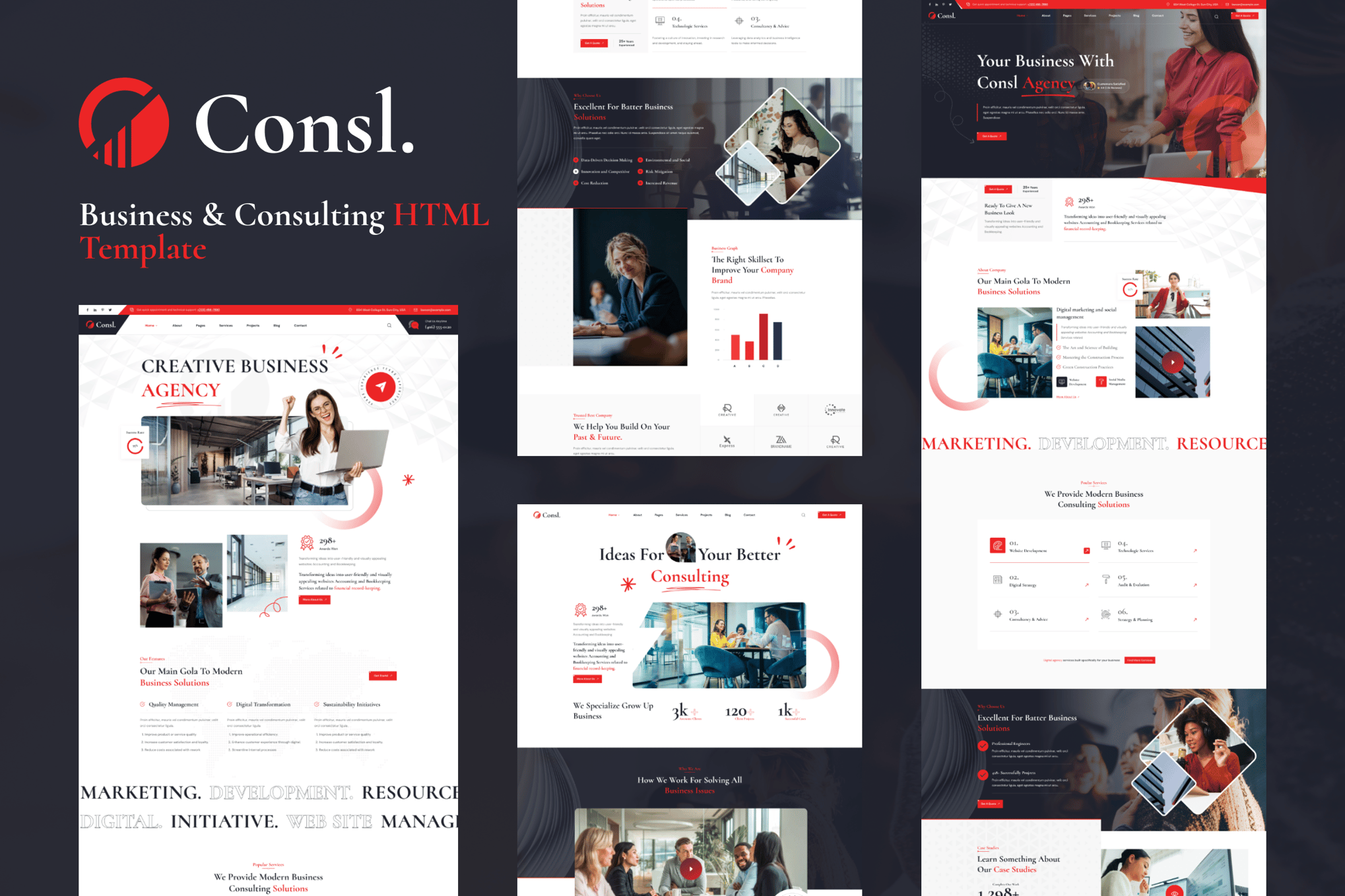 Imagen de portada de Consl - Consulting Business HTML5 Template (plantilla web)