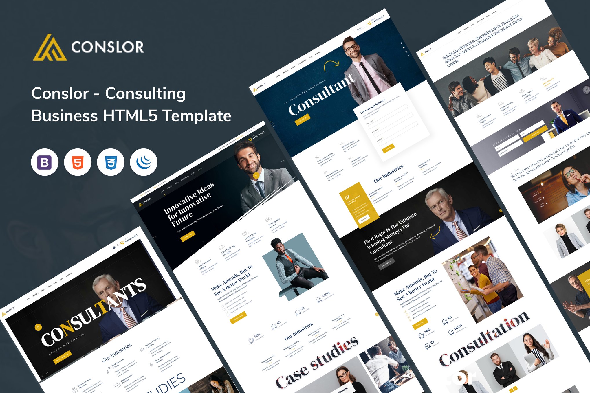 Imagen de portada de Conslor - Consulting Business HTML5 Template (plantilla web)
