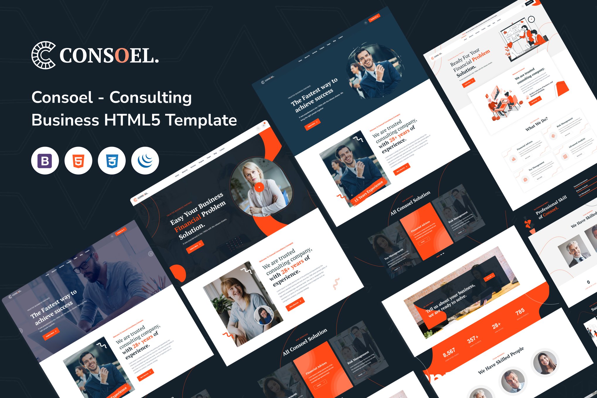 Imagen de portada de Consoel - Consulting Business HTML5 Template (plantilla web)