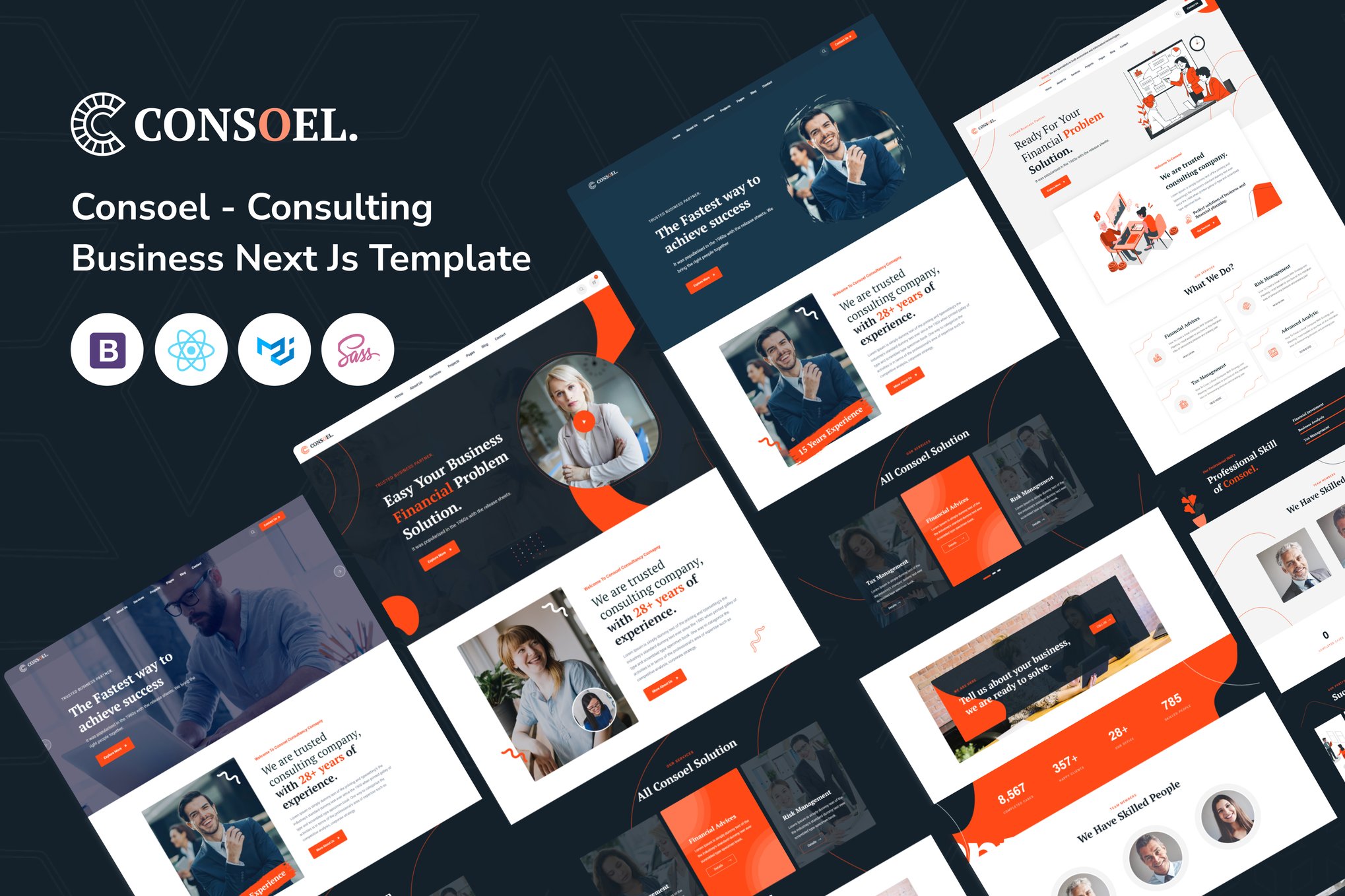 Imagen de portada de Consoel - Consulting Business Next Js Template (plantilla web)