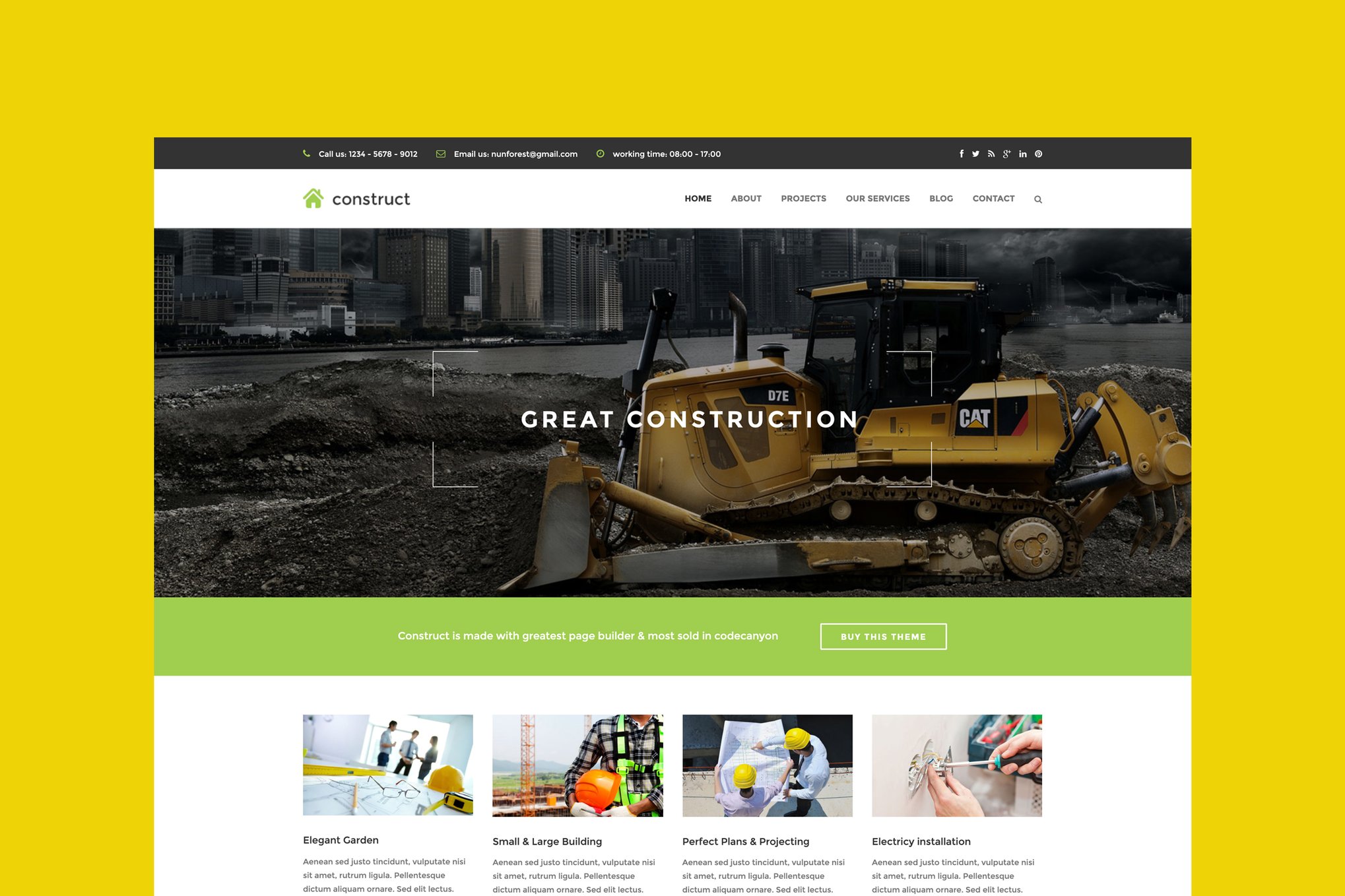 Imagen de portada de Constructo - HTML Construction & Business Template (plantilla web)