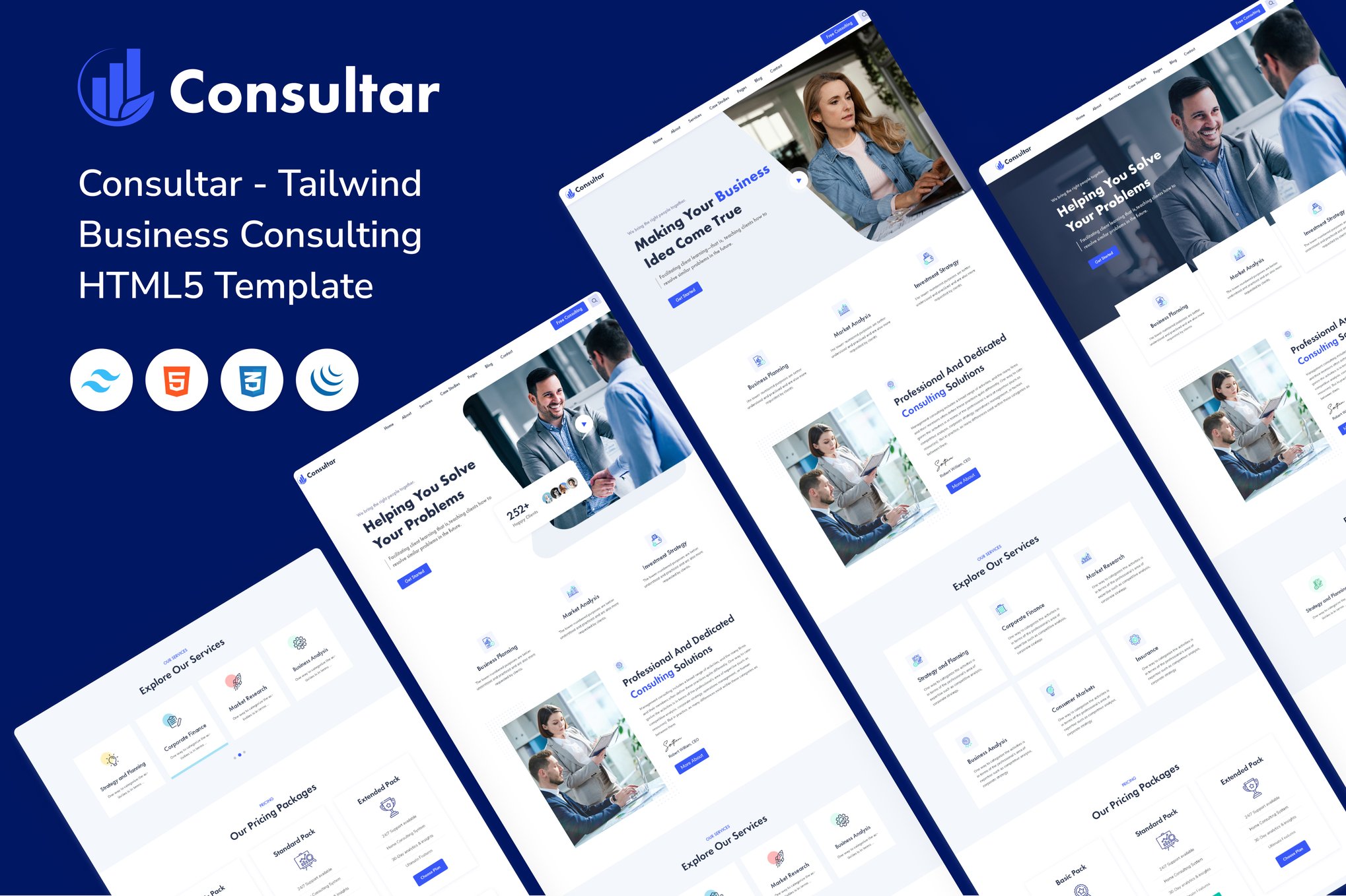 Imagen de portada de Consultar - Tailwind Business Consulting Template (plantilla web)