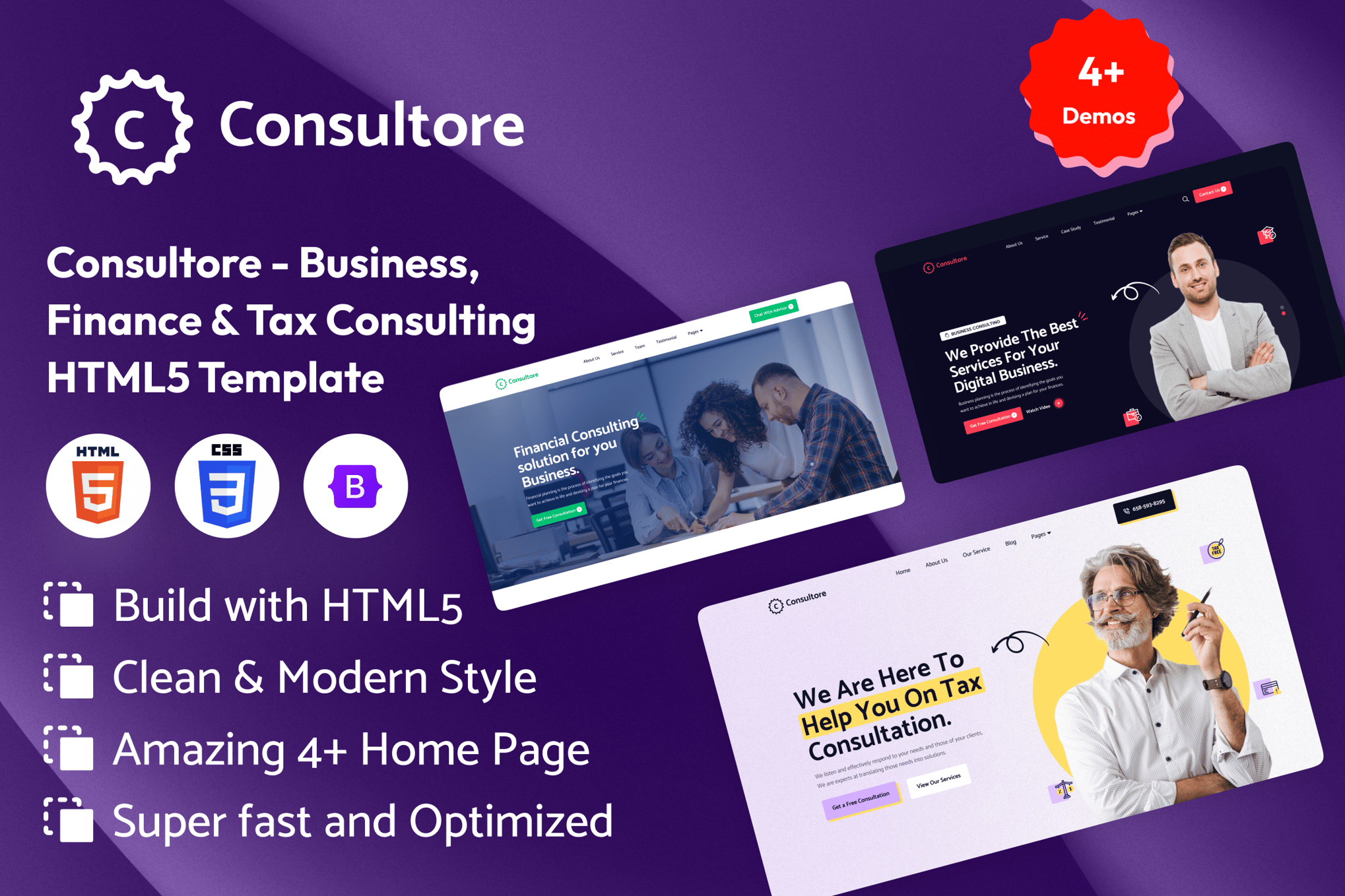 Imagen de portada de Consultore - Consulting & Finance HTML Template (plantilla web)