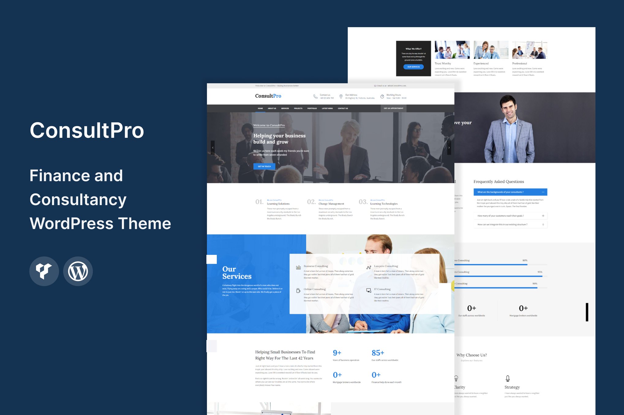 Imagen de portada de ConsultPro : Finance & Consultancy WordPress Theme (tema)