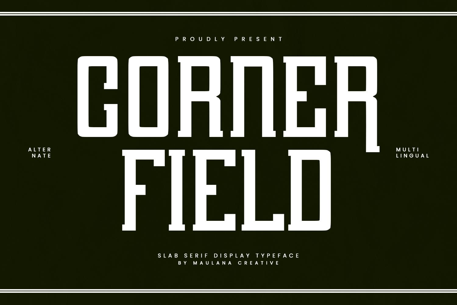 Imagen de portada de Corner Field Slab Serif Display Font (fuente)