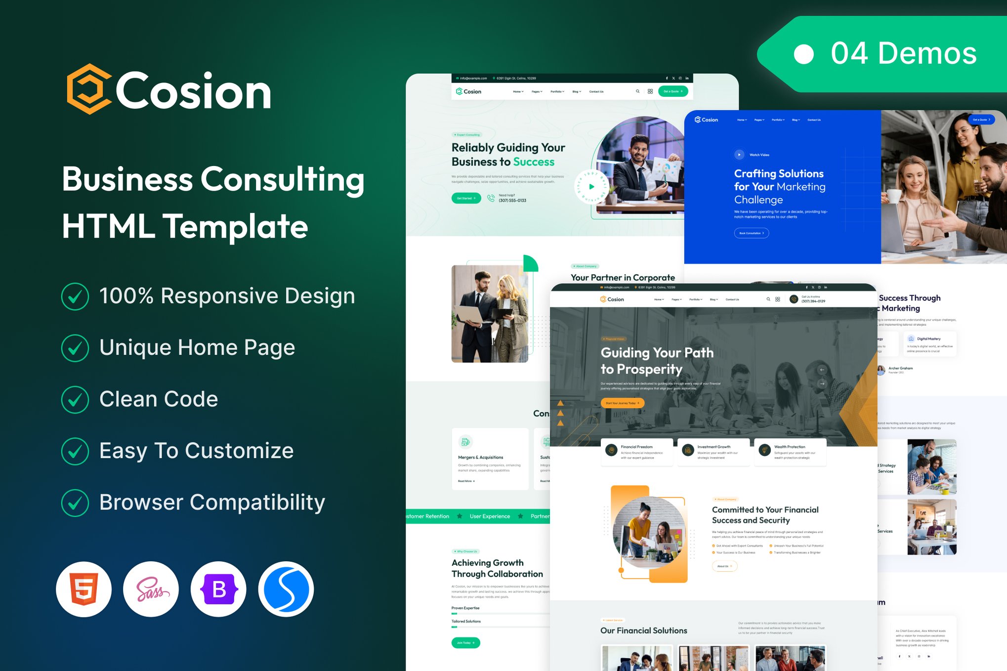 Imagen de portada de Cosion - Business Consulting HTML Template (plantilla web)