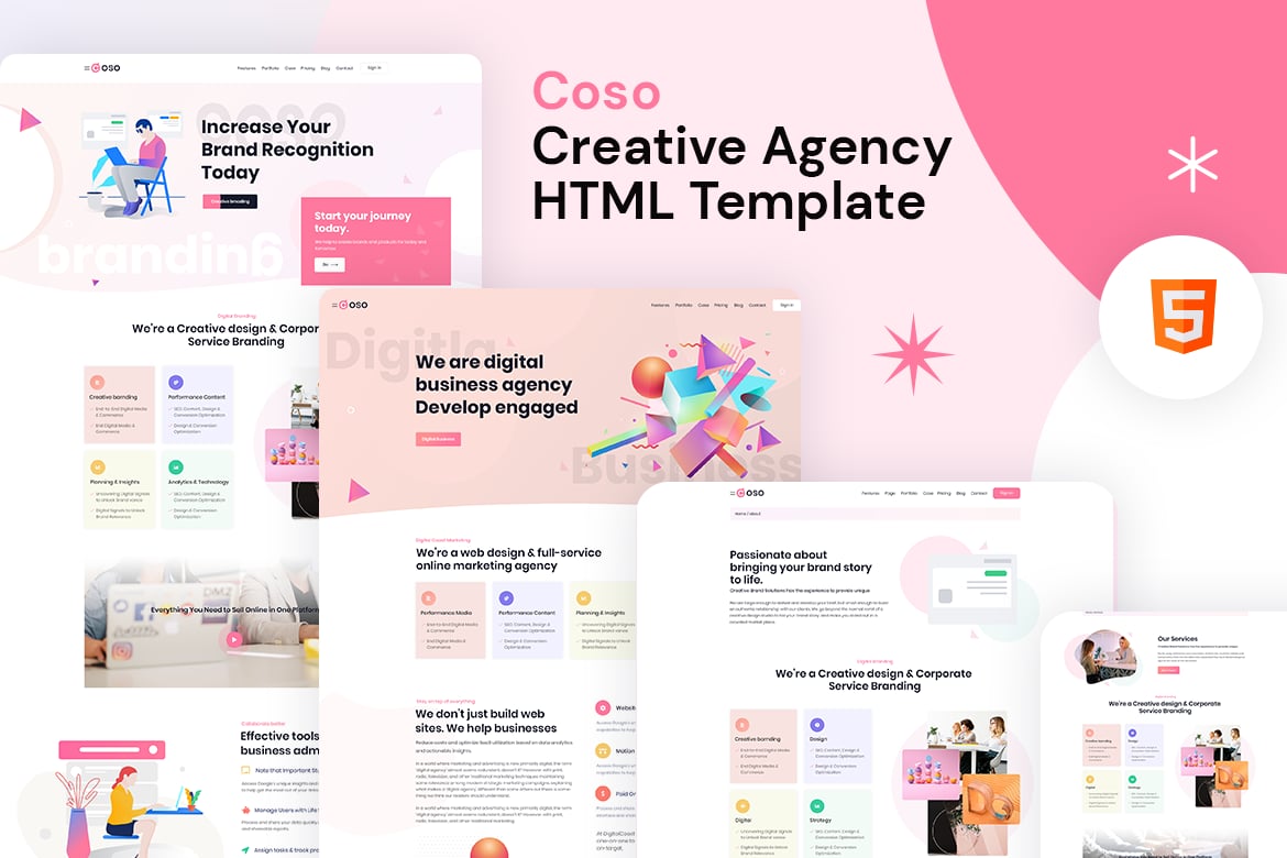 Imagen de portada de Coso - Creative Agency HTML Template (plantilla web)