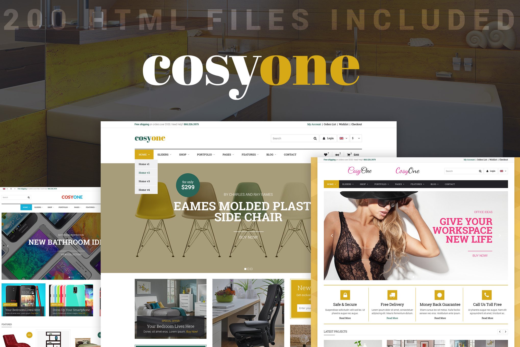 Imagen de portada de CosyOne - eCommerce HTML Template (plantilla web)