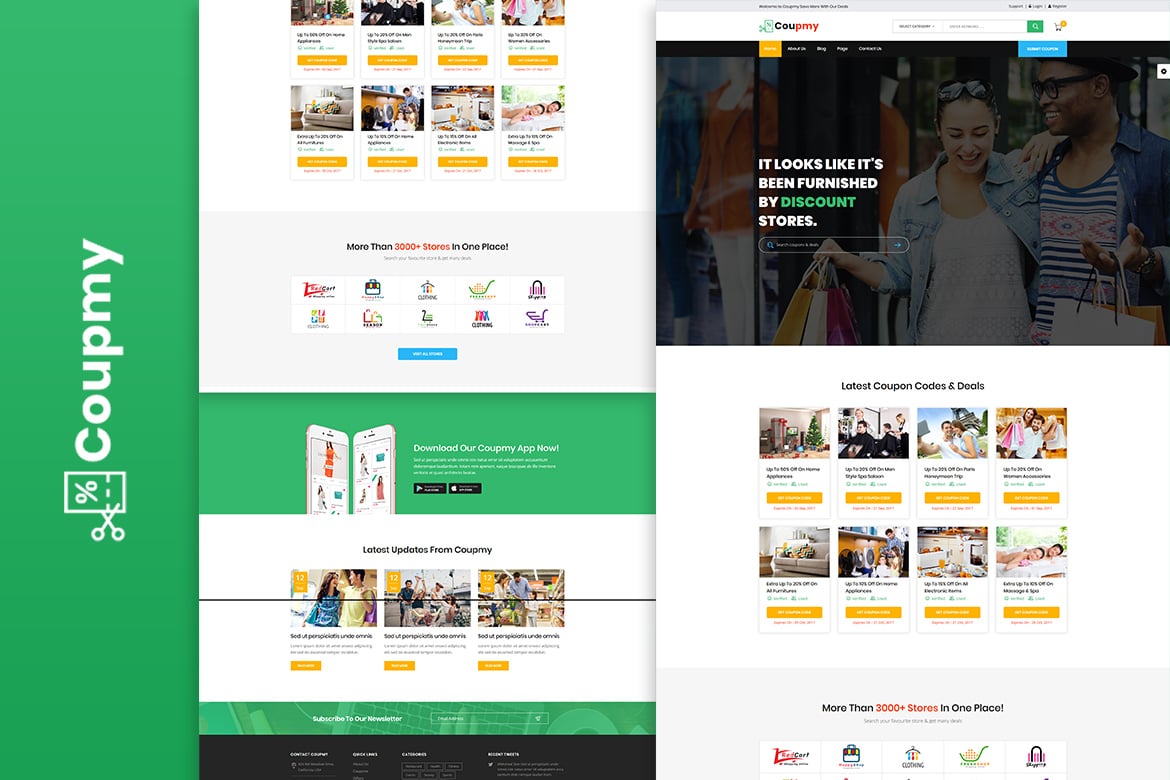 Imagen de portada de Coupmy Discounts & Marketplace HTML Template (plantilla web)