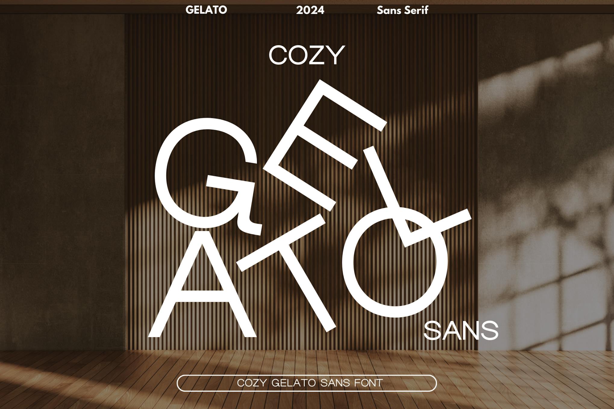 Imagen de portada de Cozy Gelato Sans | 5 weight Modern Geometric Font (fuente)