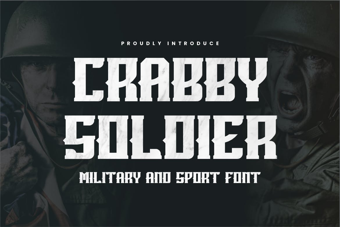 Imagen de portada de Crabby Soldier - Sport & Military Font (fuente)