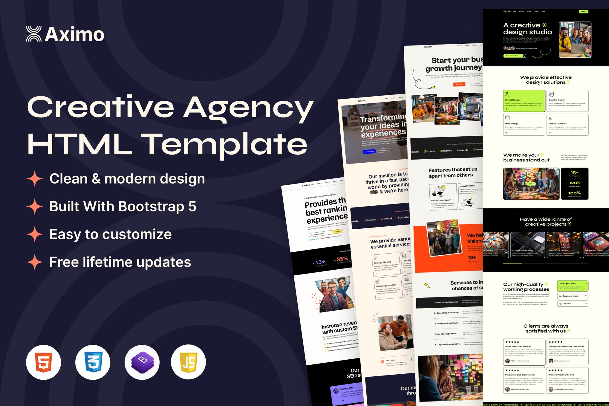 Imagen de portada de Creative Agency HTML Template (plantilla web)