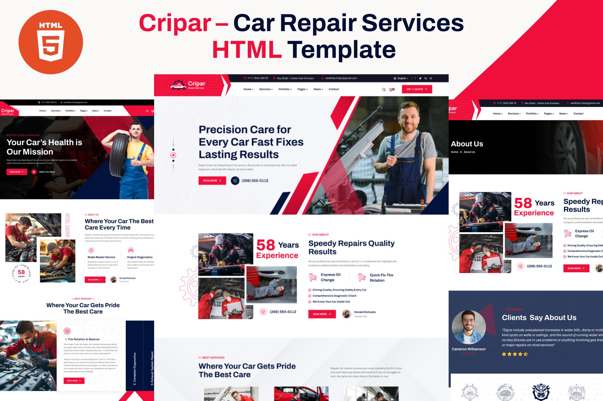 Imagen de portada de Cripar – Car Repair Services HTML Template (plantilla web)