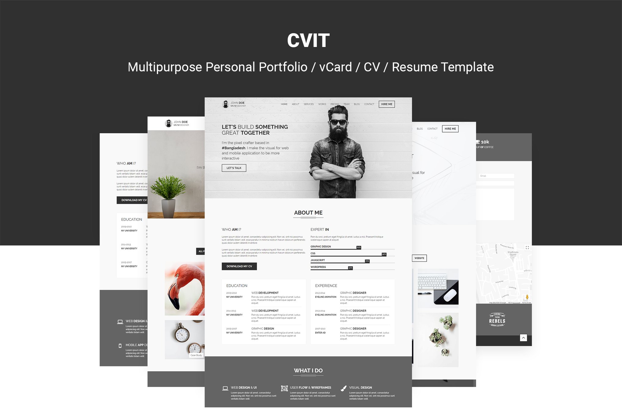 Imagen de portada de CVIT | Portfolio / vCard / CV / Resume Template (plantilla web)