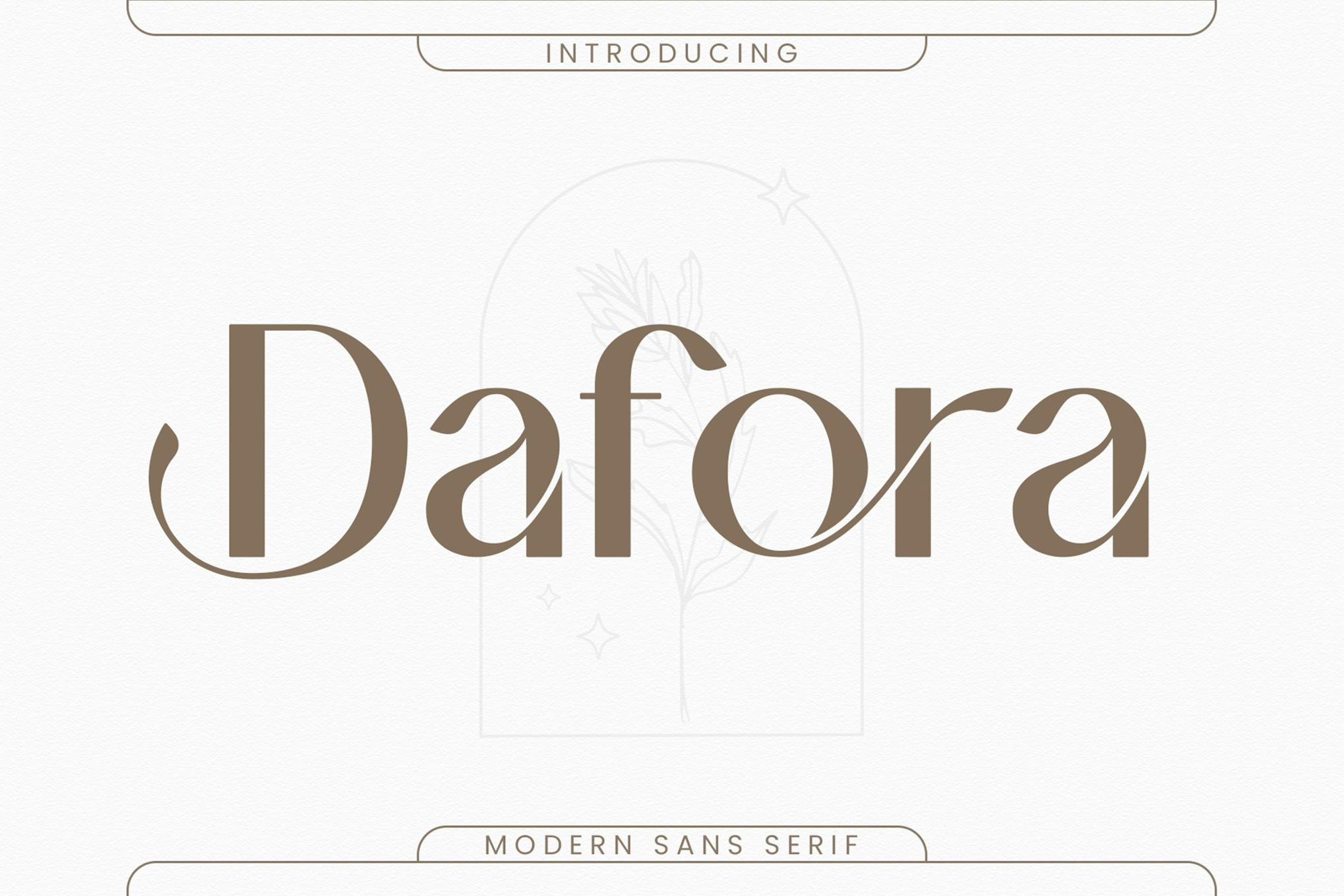 Imagen de portada de Dafora Sans Serif Font (fuente)