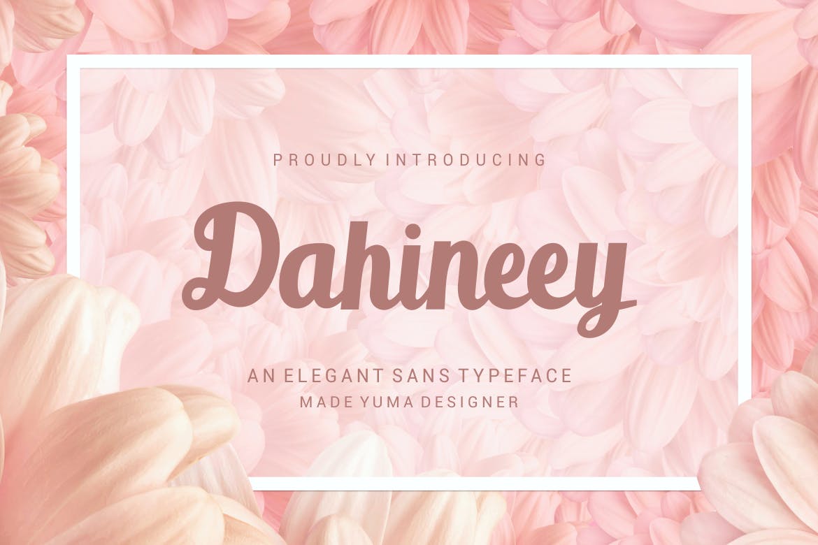 Imagen de portada de Dahineey Font (fuente)