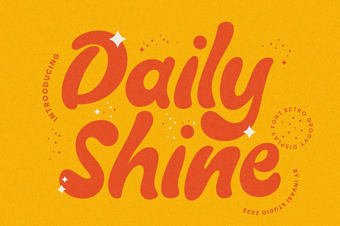Imagen de portada de Daily Shine - Groovy Retro Font (fuente)