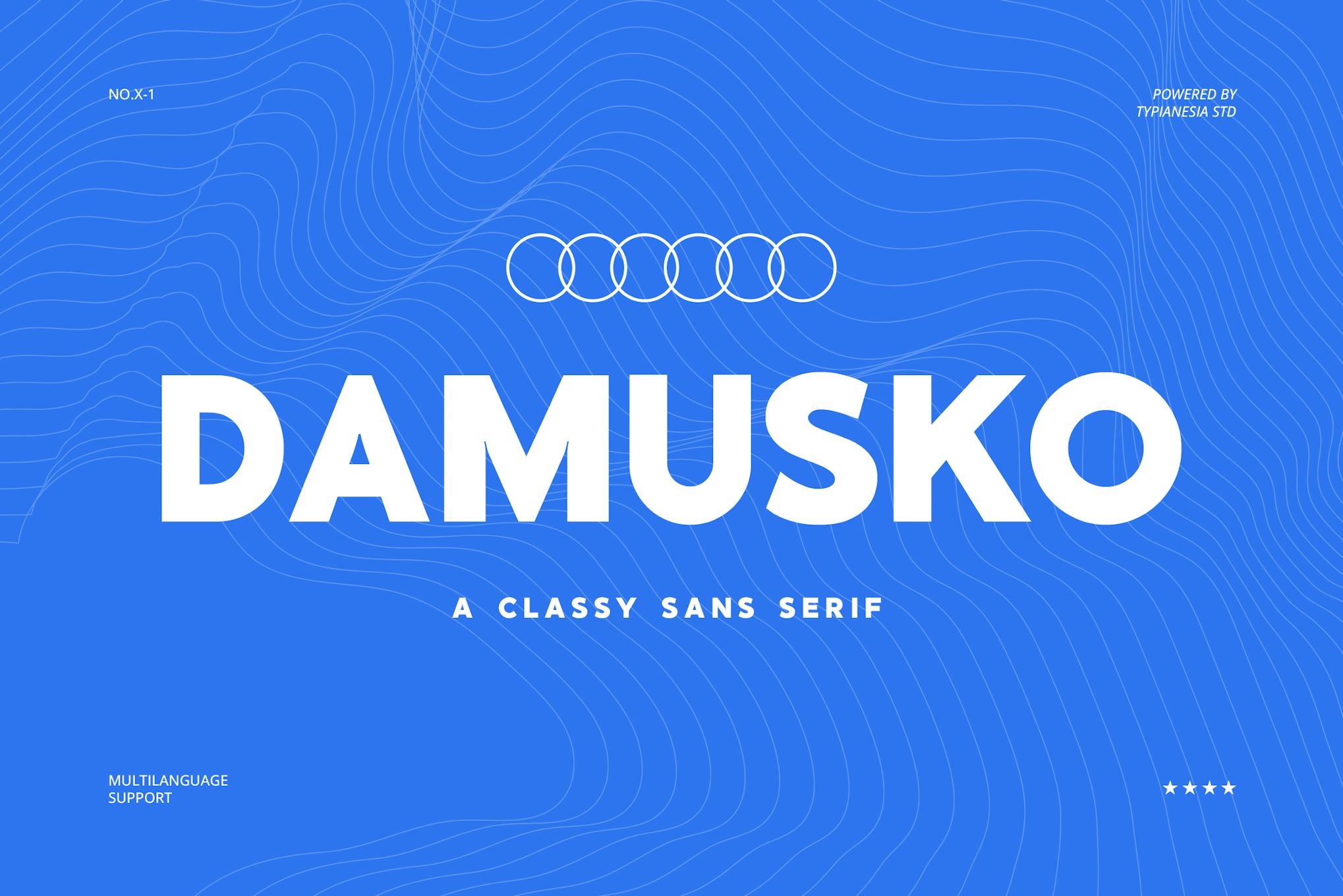Imagen de portada de Damusko - Classy Sans Serif (fuente)