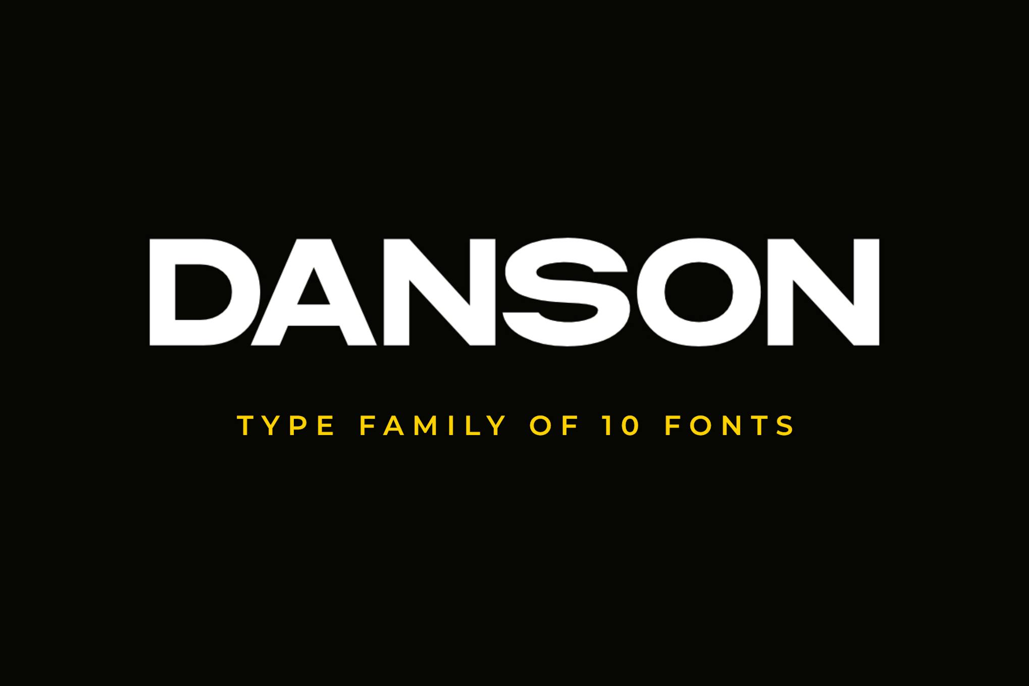 Imagen de portada de Danson Sans serif Font Family (fuente)