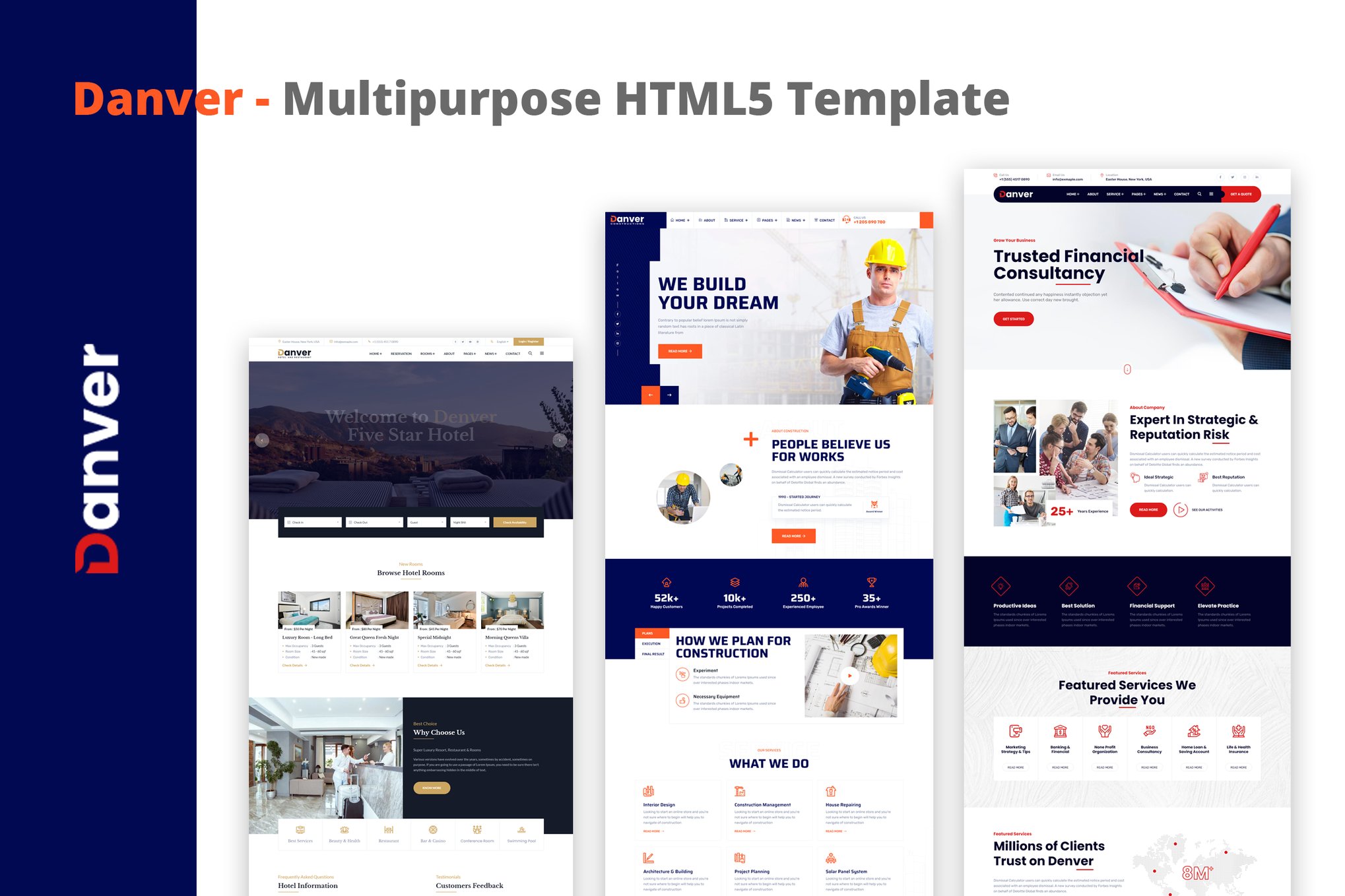 Imagen de portada de Danver - Multipurpose HTML5 Template (plantilla web)