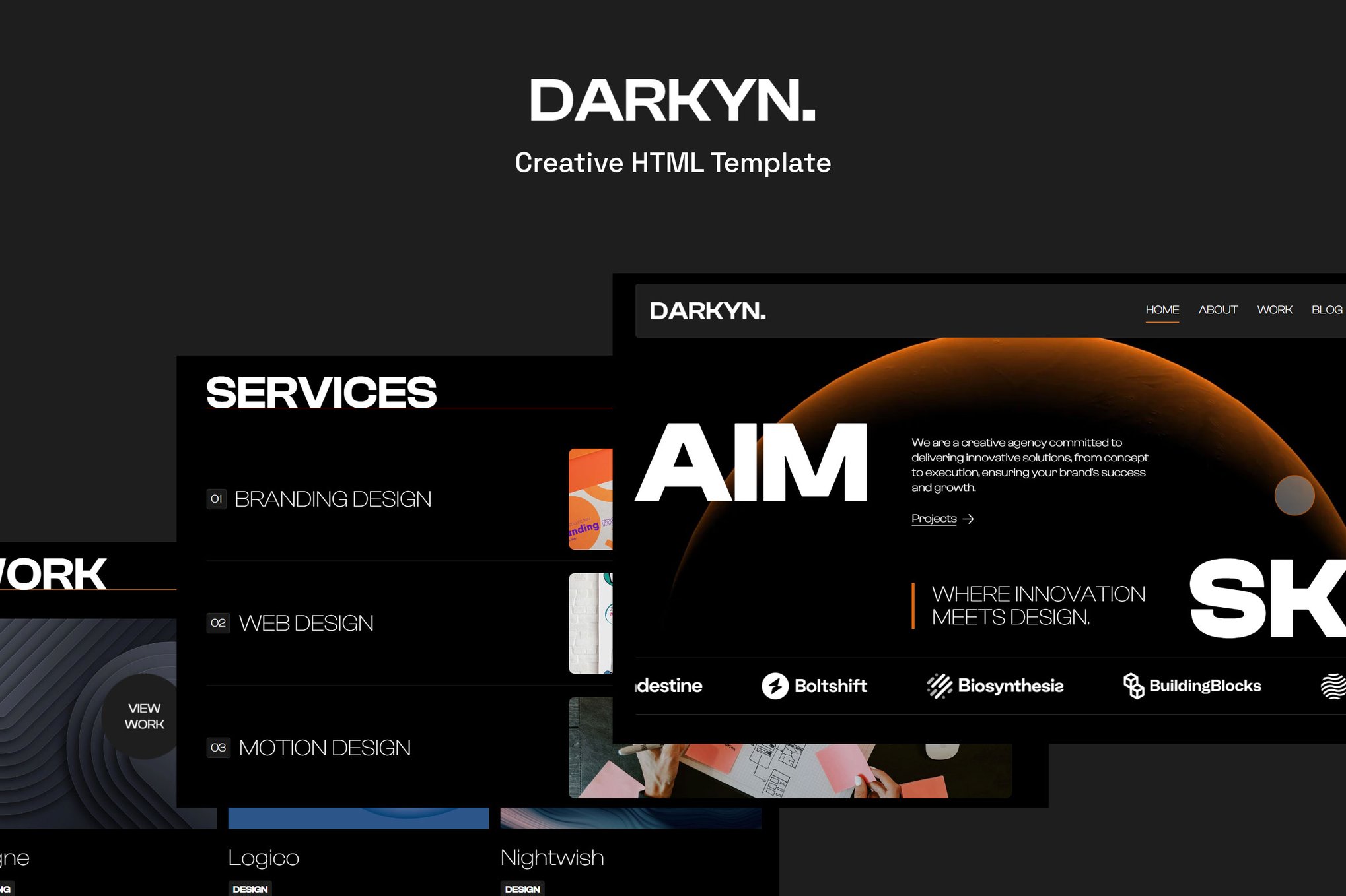 Imagen de portada de Darkyn - Creative Html Template (plantilla web)