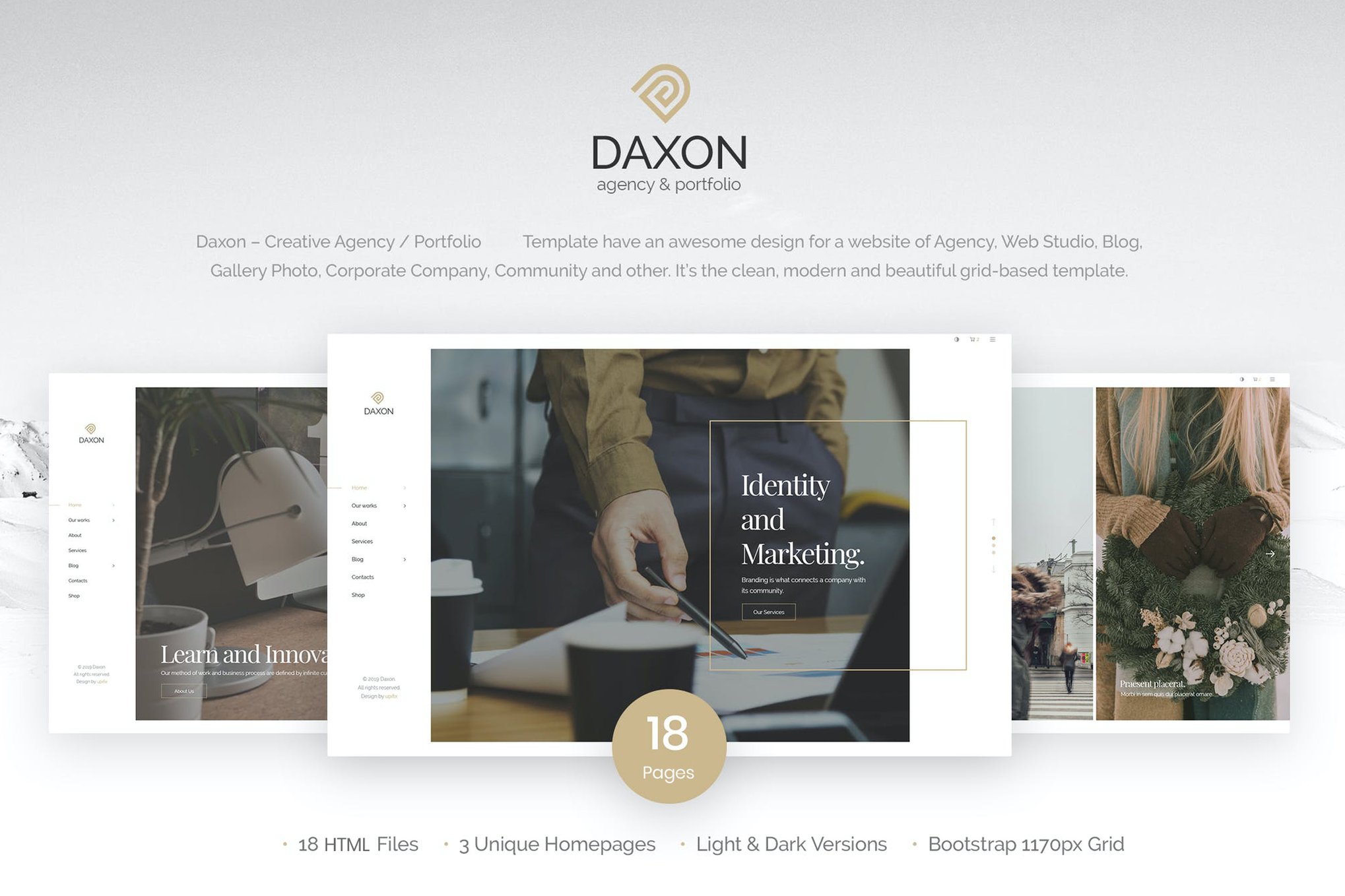 Imagen de portada de Daxon - Agency & Portfolio HTML5 Template (plantilla web)