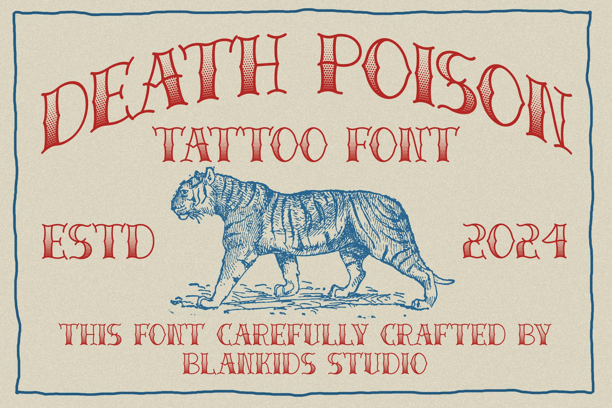Imagen de portada de Death Poison - Tattoo Font (fuente)