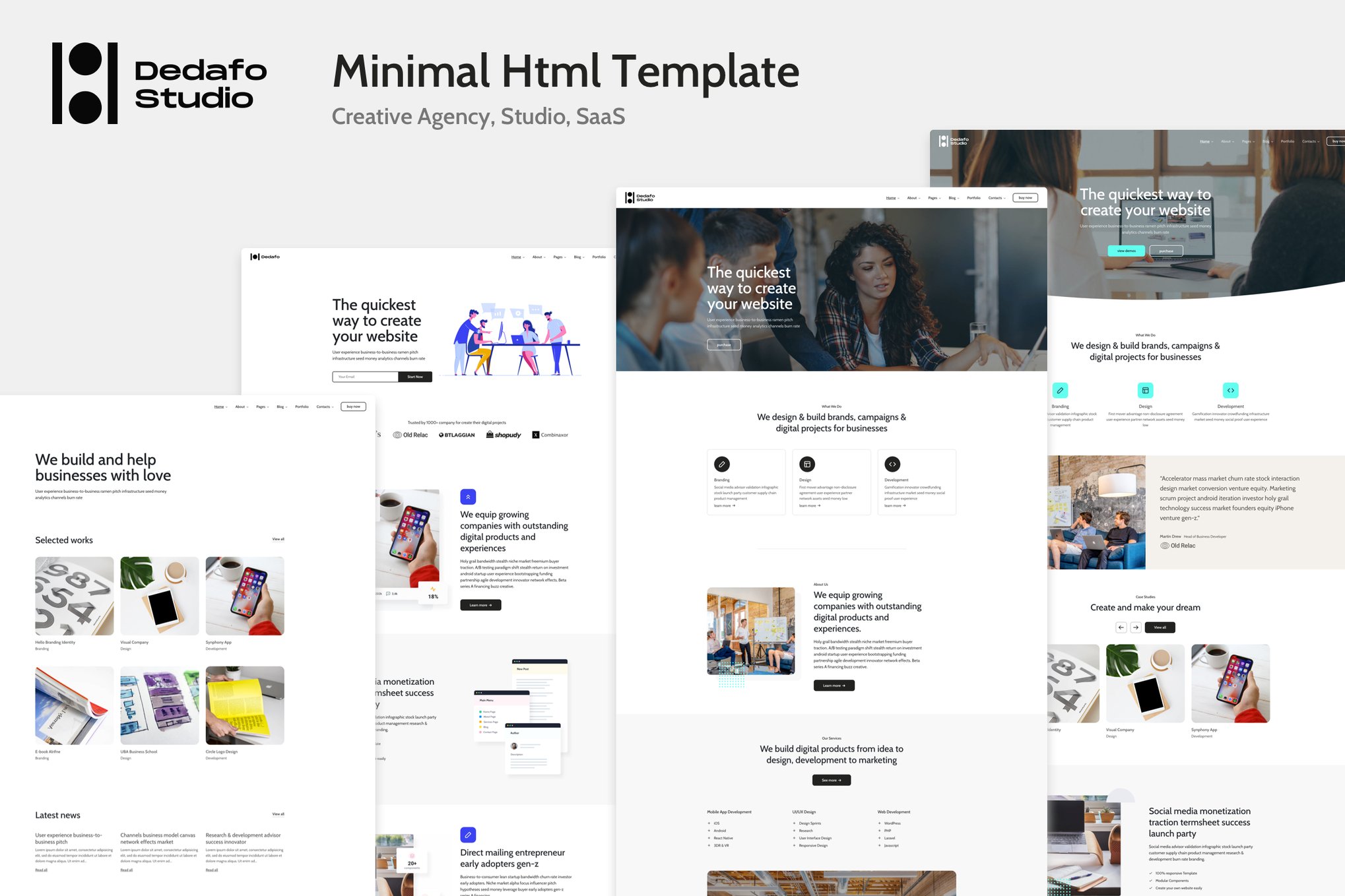 Imagen de portada de Dedafo - Corporate, Saas, Technology HTML Template (plantilla web)