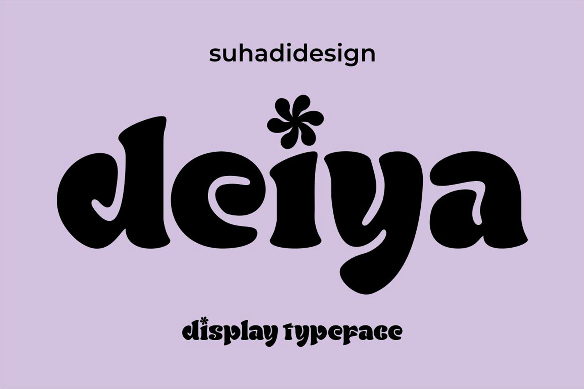 Imagen de portada de Deiya display retro typeface (fuente)