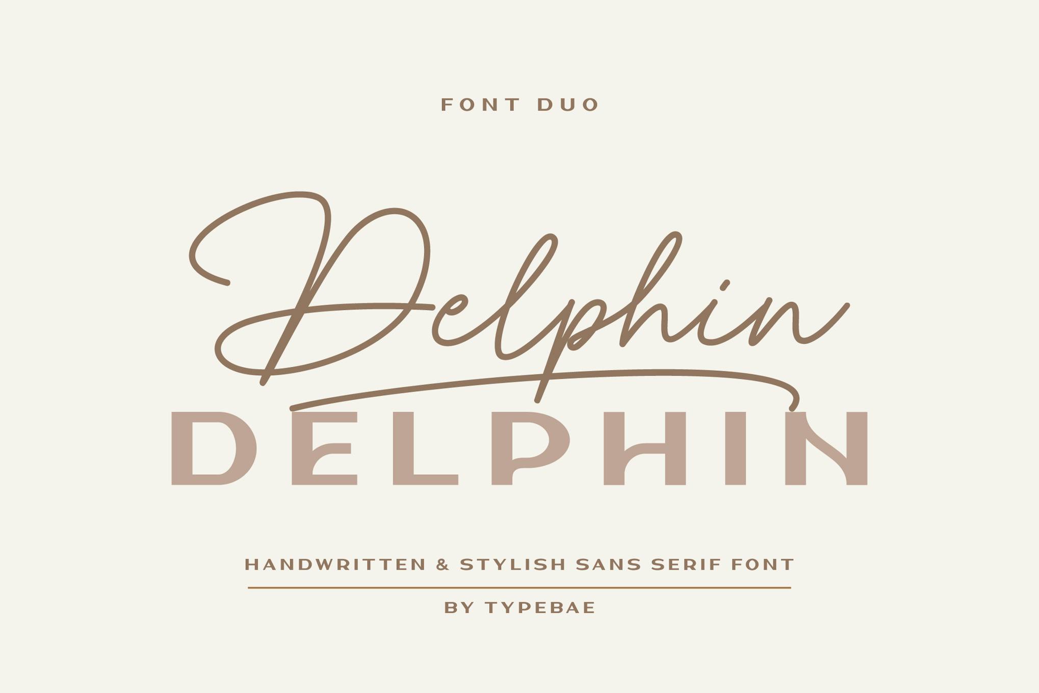 Imagen de portada de Delphin - Stylish Font Duo (fuente)