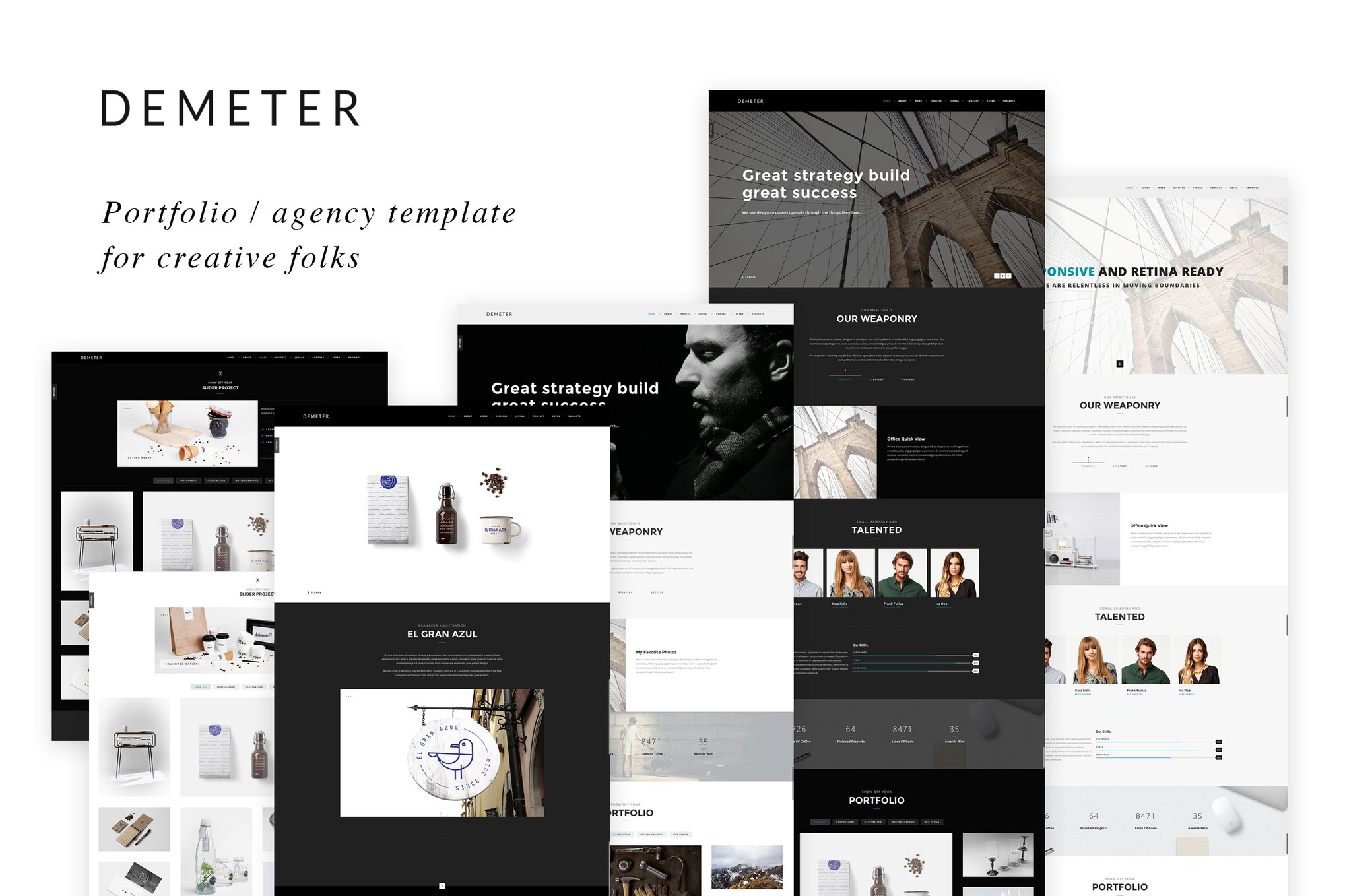 Imagen de portada de Demeter - Creative HTML5 Template (plantilla web)