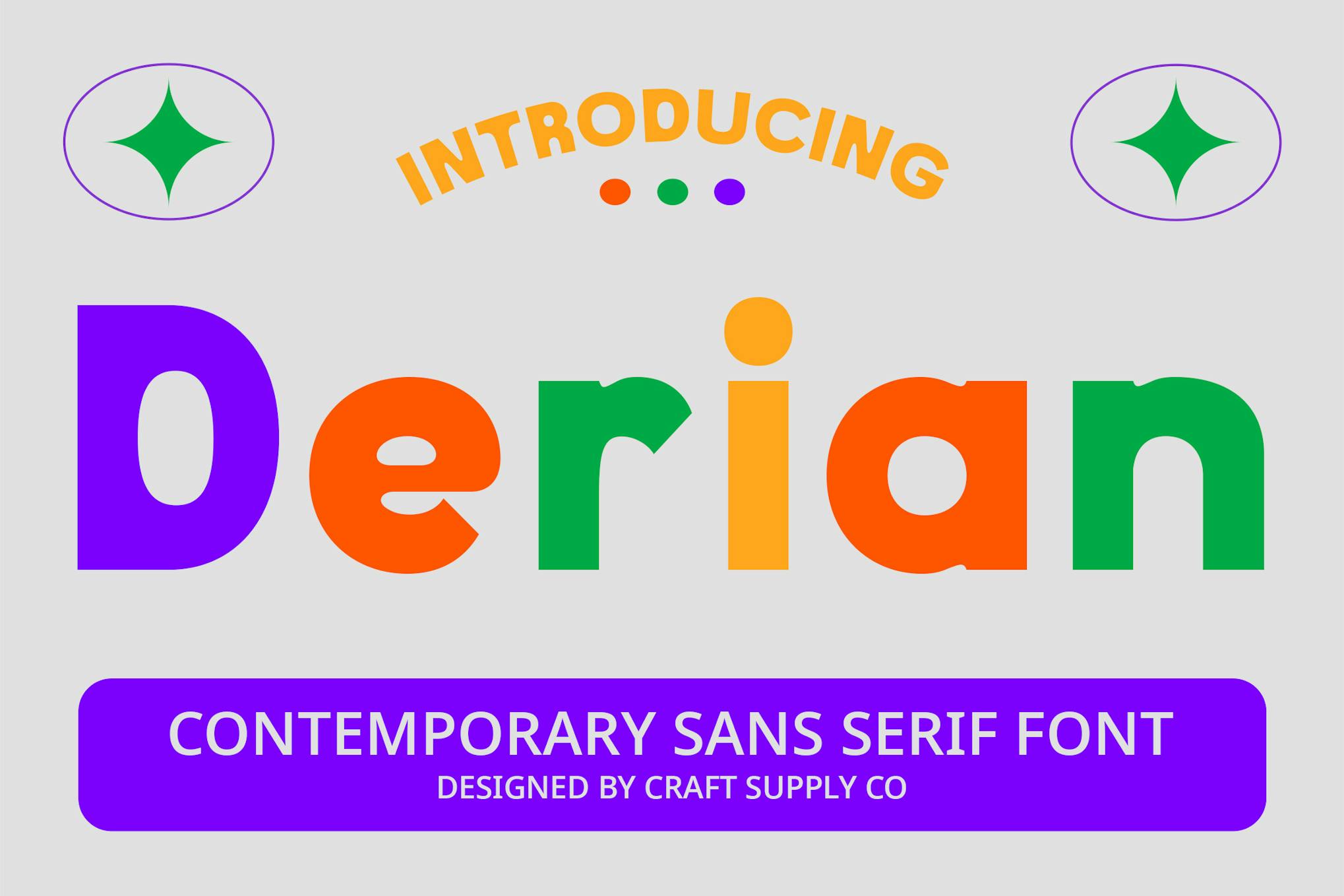 Imagen de portada de Derian – Contemporary Font (fuente)