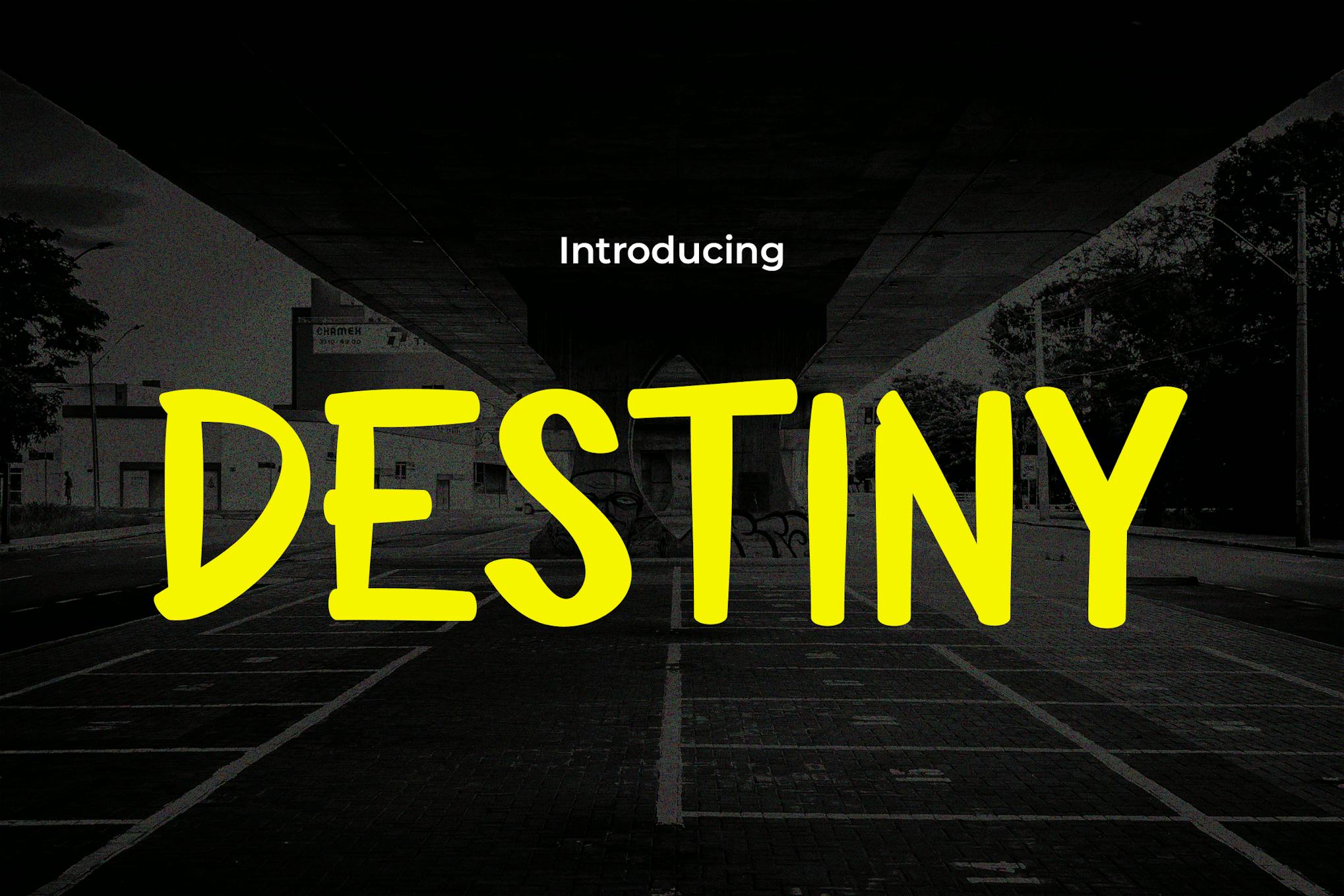 Imagen de portada de Destiny - Urban Graffiti with a Modern Twist Font (fuente)