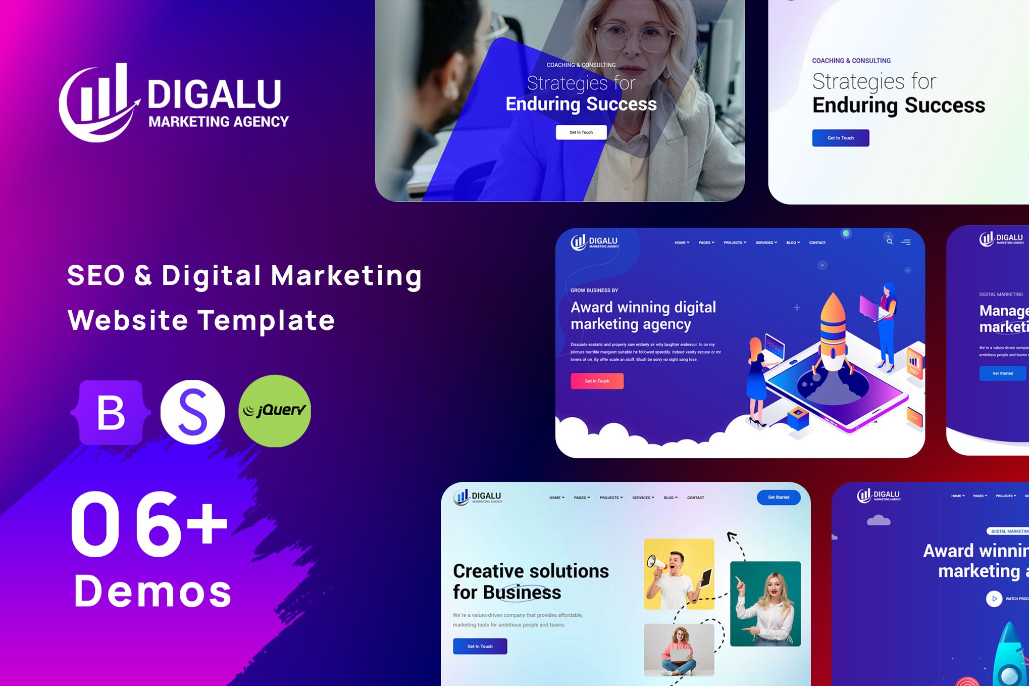 Imagen de portada de Digalu - SEO & Digital Marketing Agency (plantilla web)