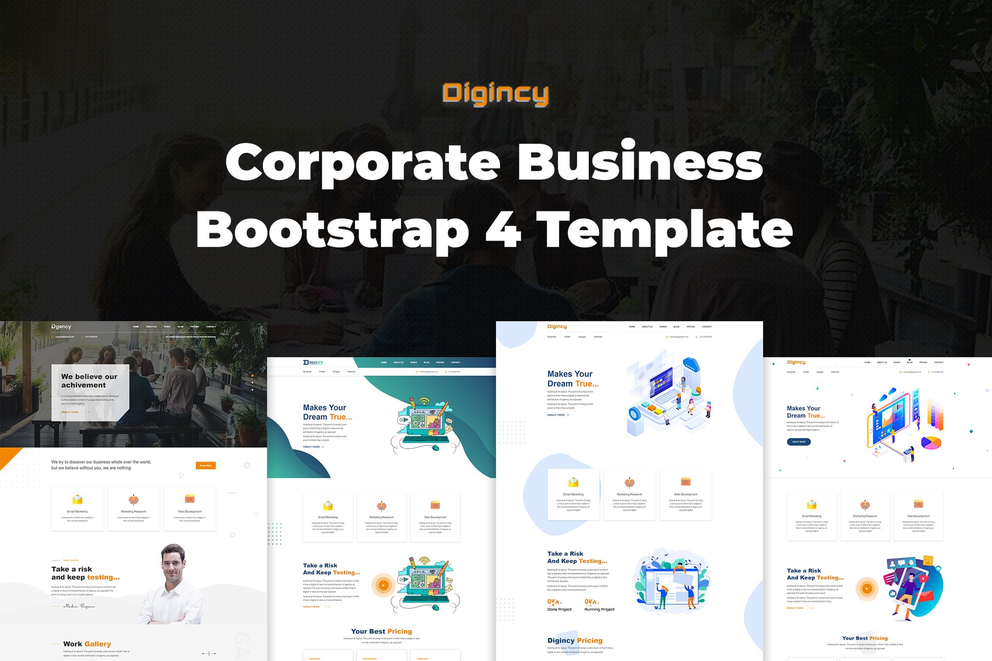 Imagen de portada de Digincy – Corporate Business Bootstrap 5 Template (plantilla web)