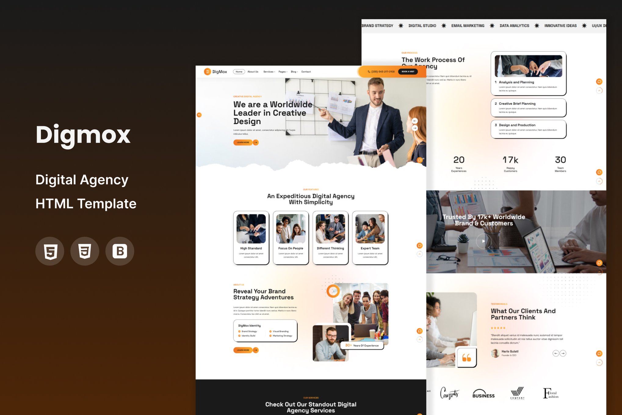 Imagen de portada de Digmox - Digital Agency HTML Template (plantilla web)