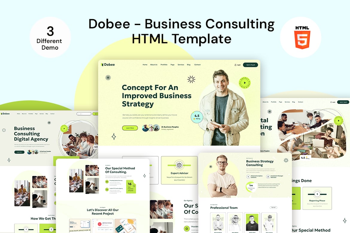 Imagen de portada de Dobee - Business Consulting HTML Template (plantilla web)