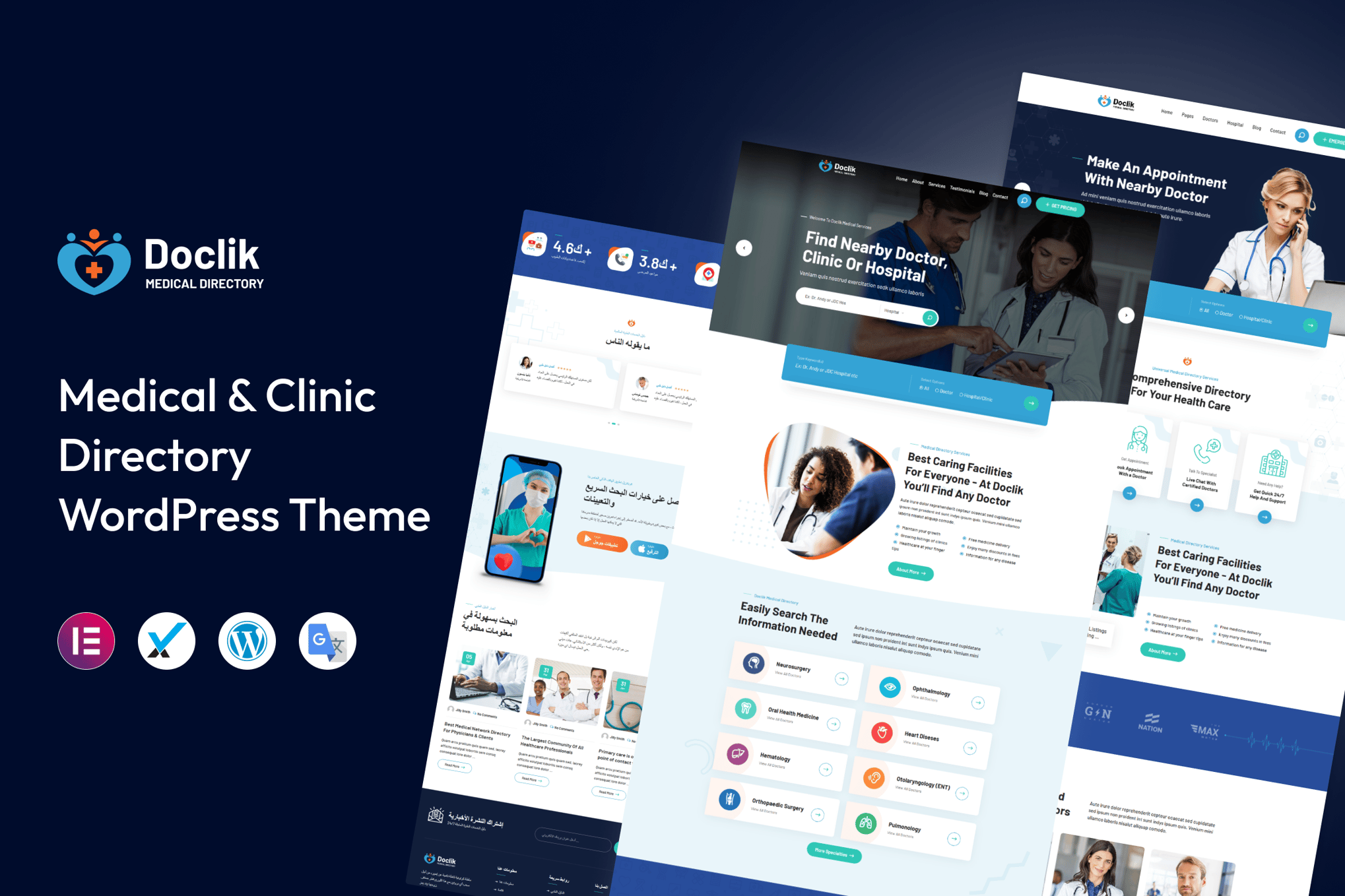Imagen de portada de Doclik - Medical Directory WordPress Theme (tema)