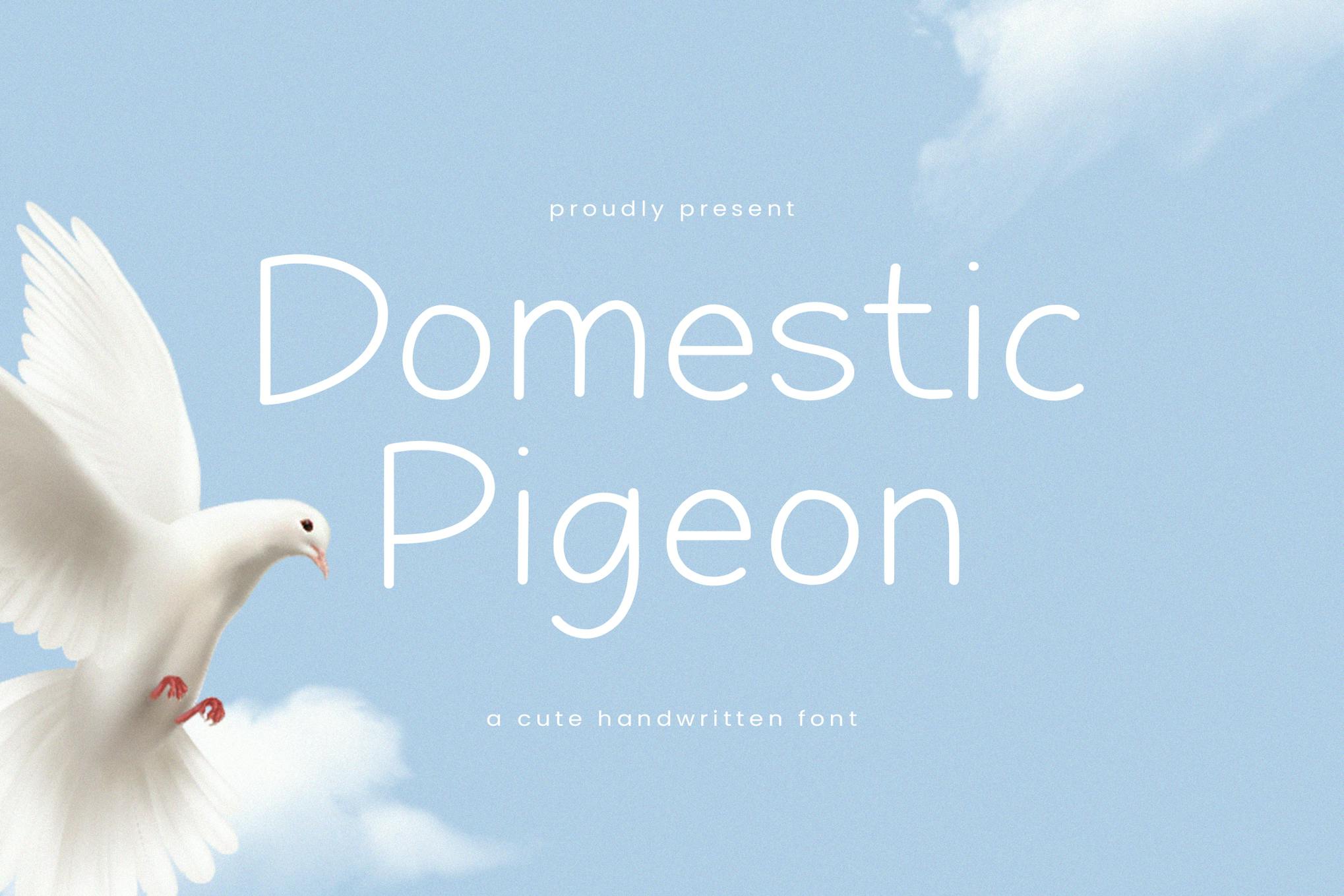 Imagen de portada de Domestic Pigeon - Cute Handwritten Font TT (fuente)