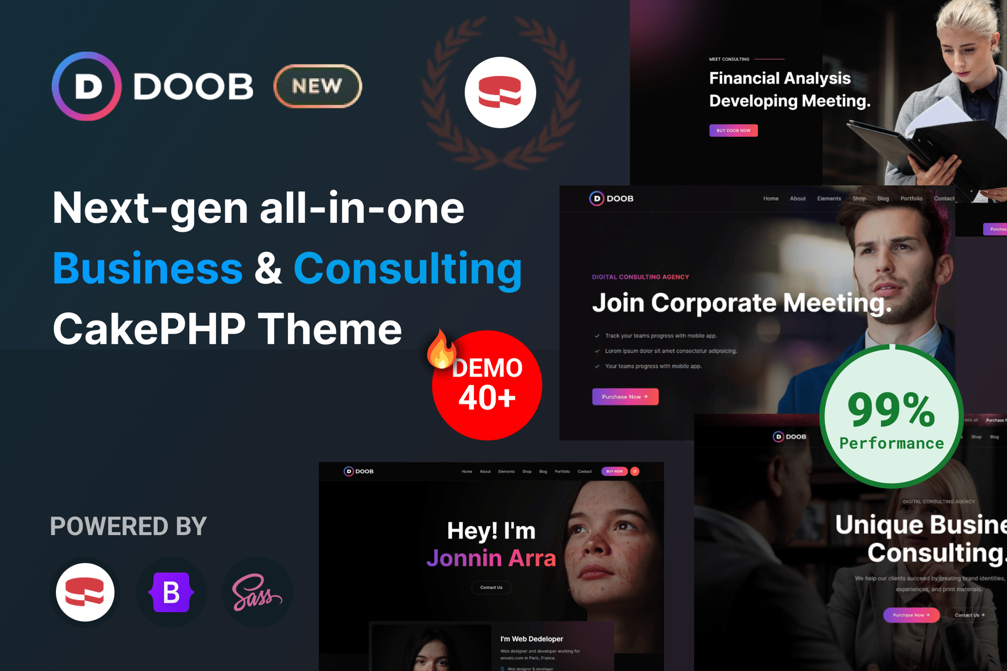 Imagen de portada de Doob - Business & Consulting CakePHP Template (plantilla web)