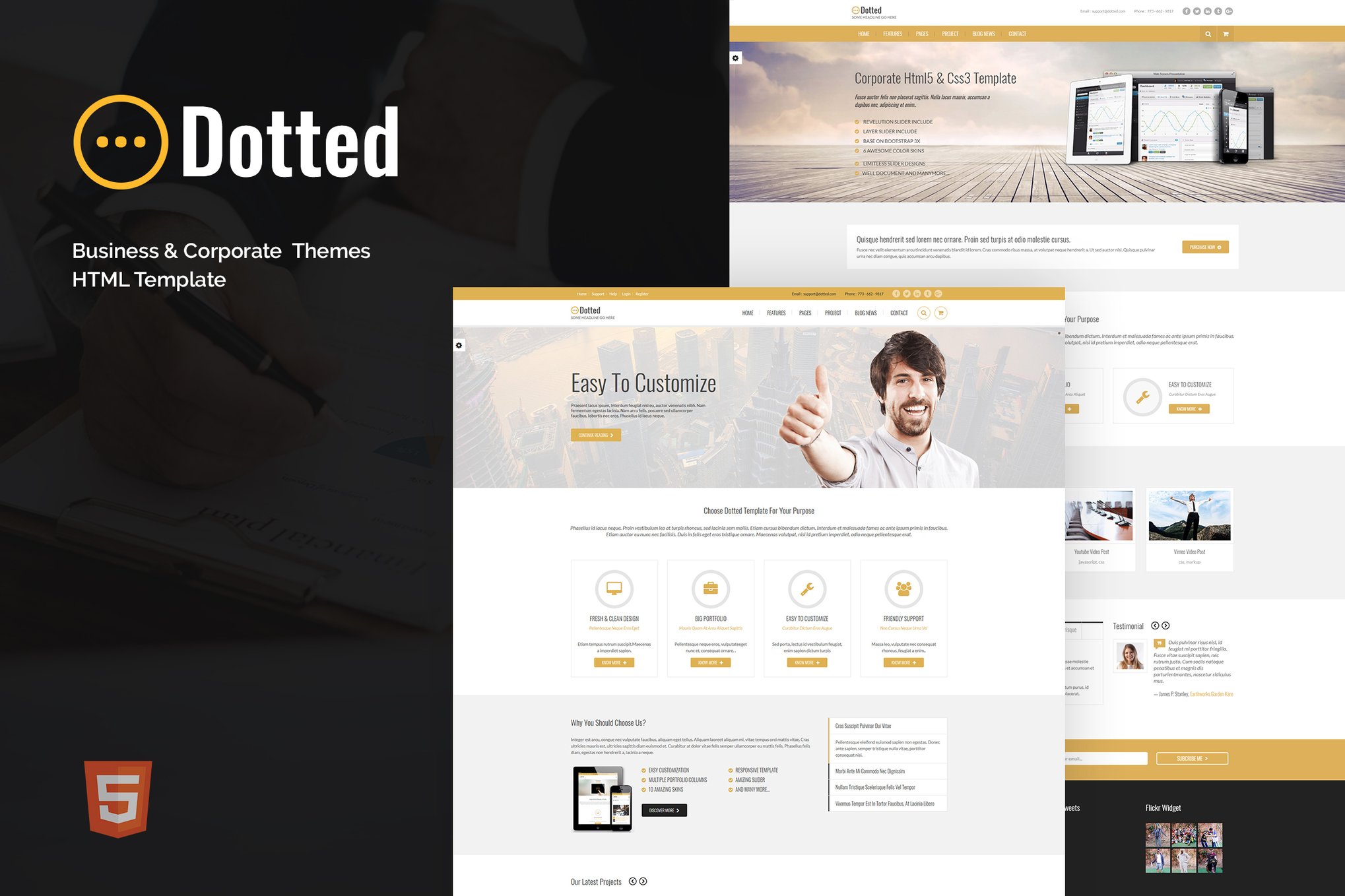 Imagen de portada de Dotted - Business & Corporate HTML Template (plantilla web)