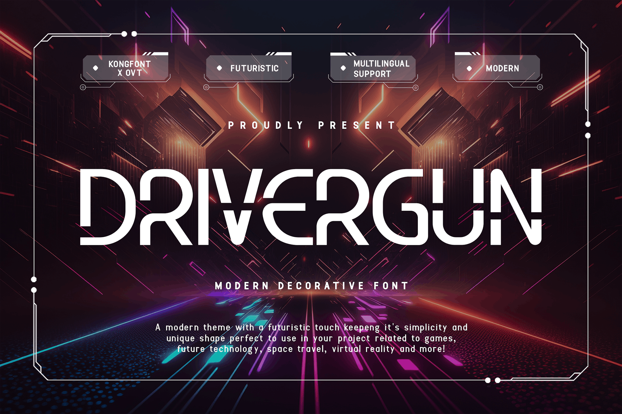 Imagen de portada de Drivergun - Modern Decorative Font (fuente)