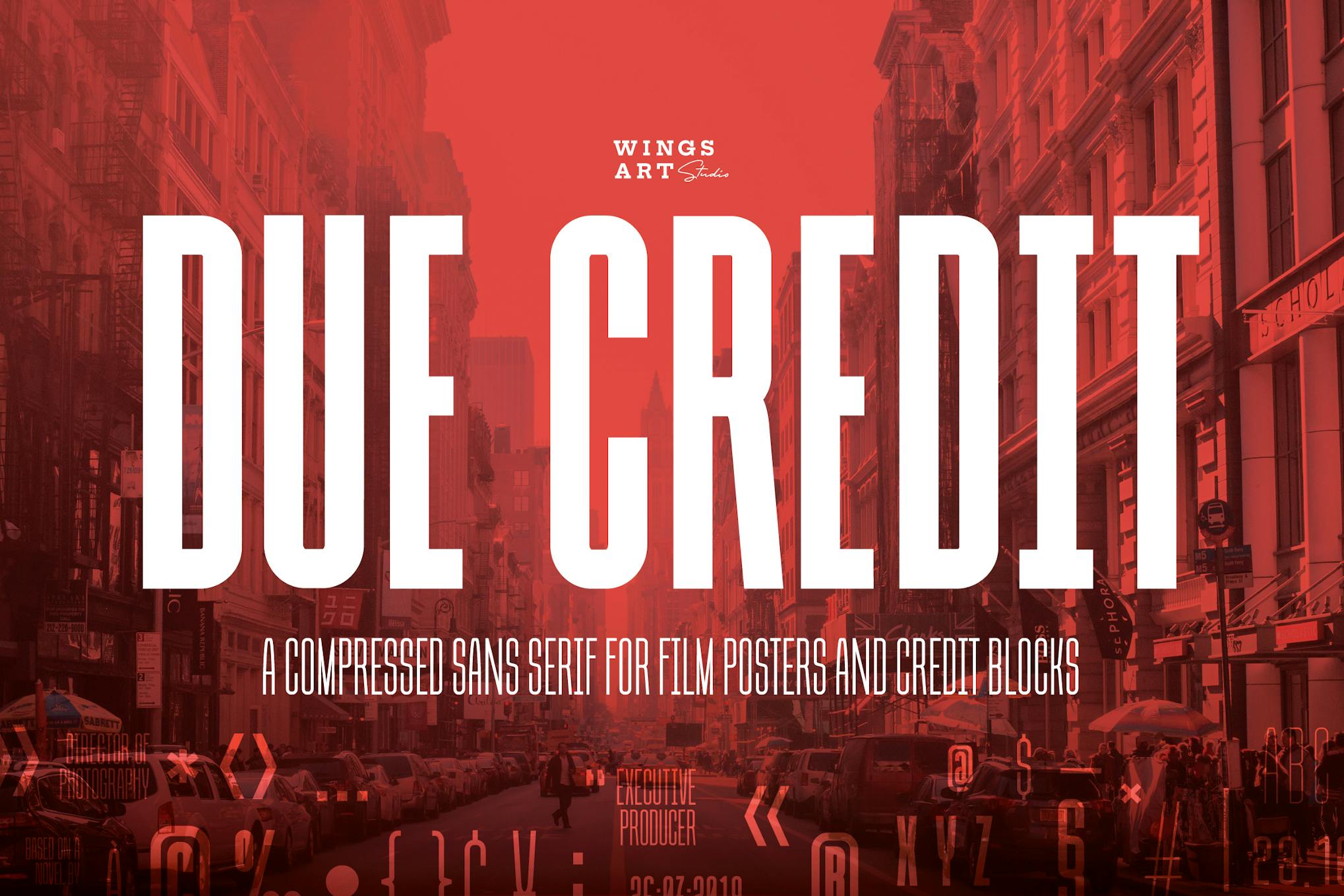 Imagen de portada de Due Credit: The Film Designer's Font (fuente)